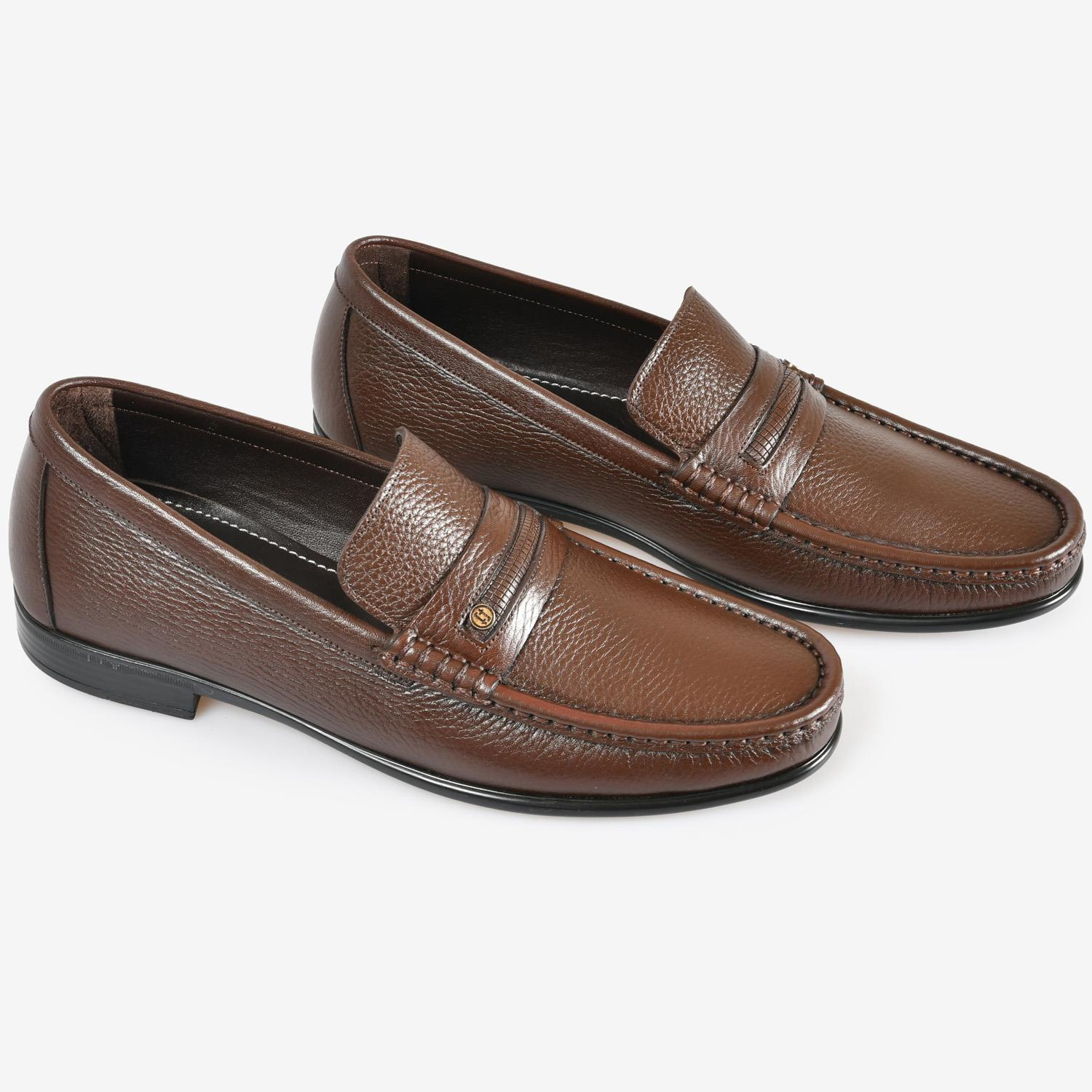 Kahve Deri Erkek Loafer