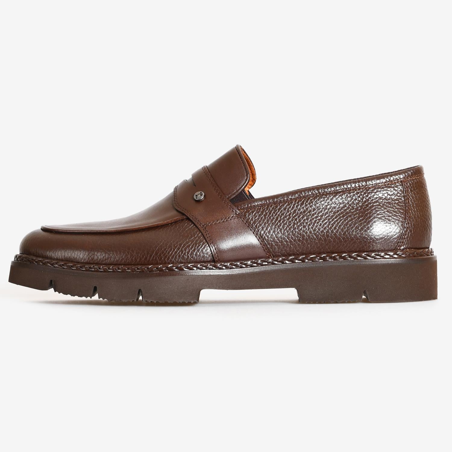 Kahve Deri Erkek Loafer Ayakkabı