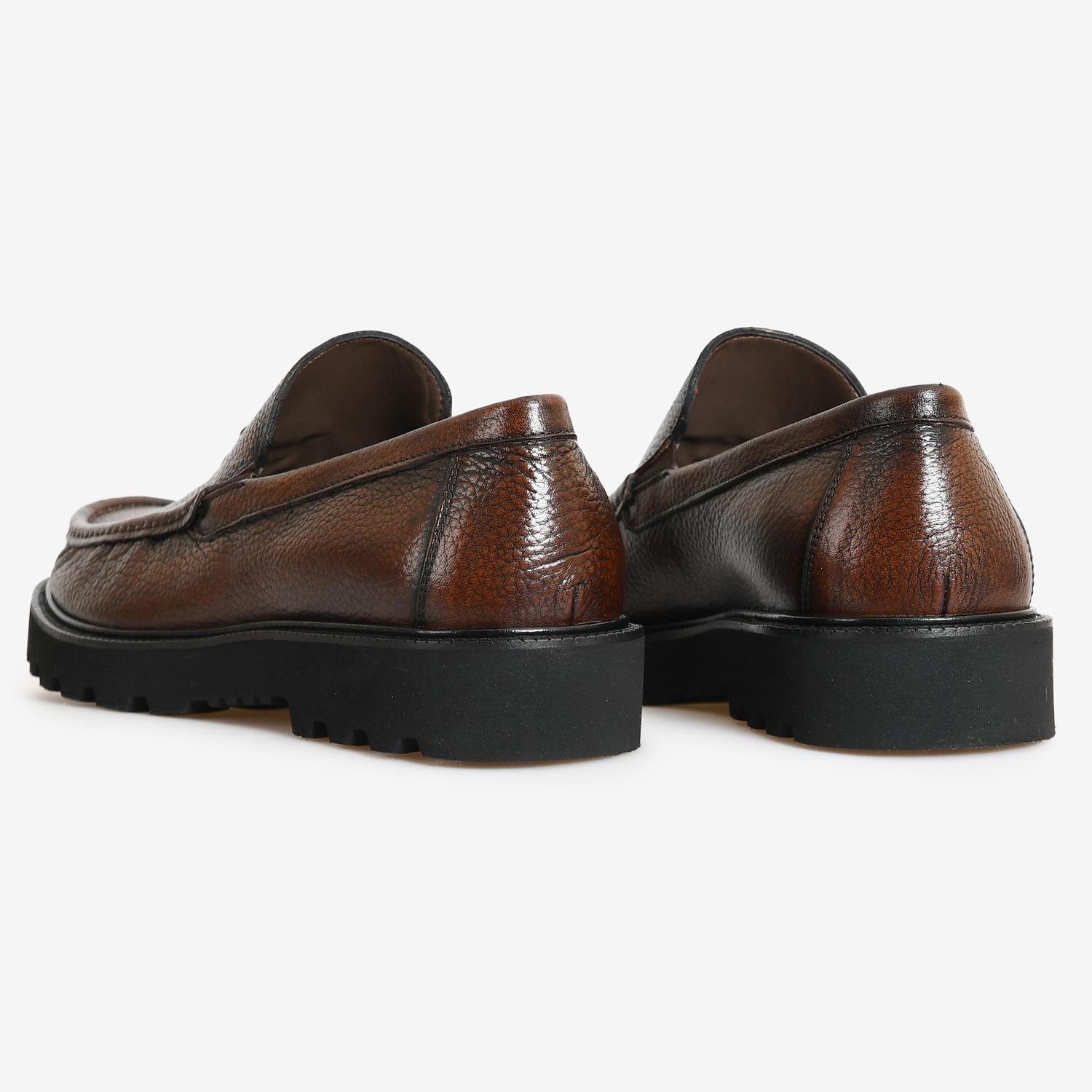 Kahve Deri Erkek Loafer Ayakkabı