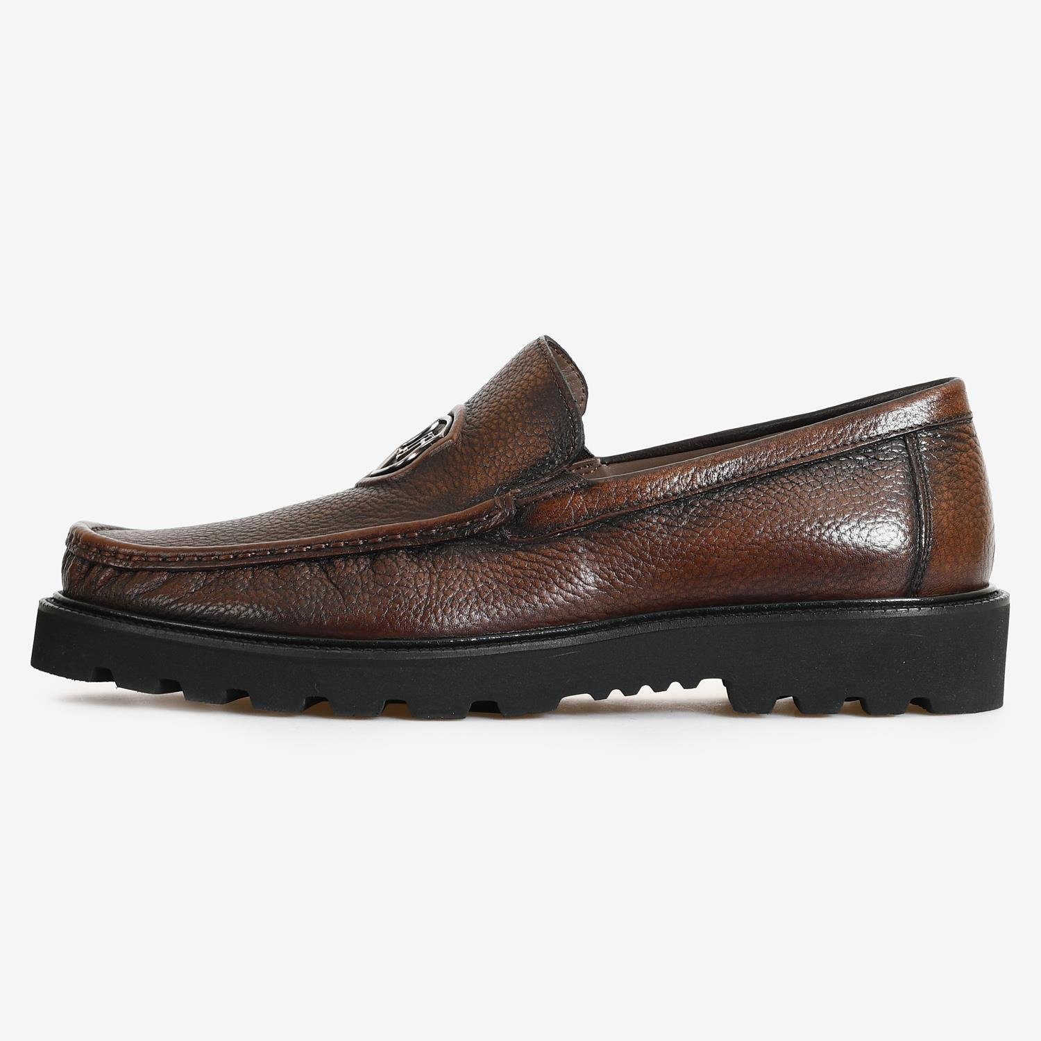 Kahve Deri Erkek Loafer Ayakkabı