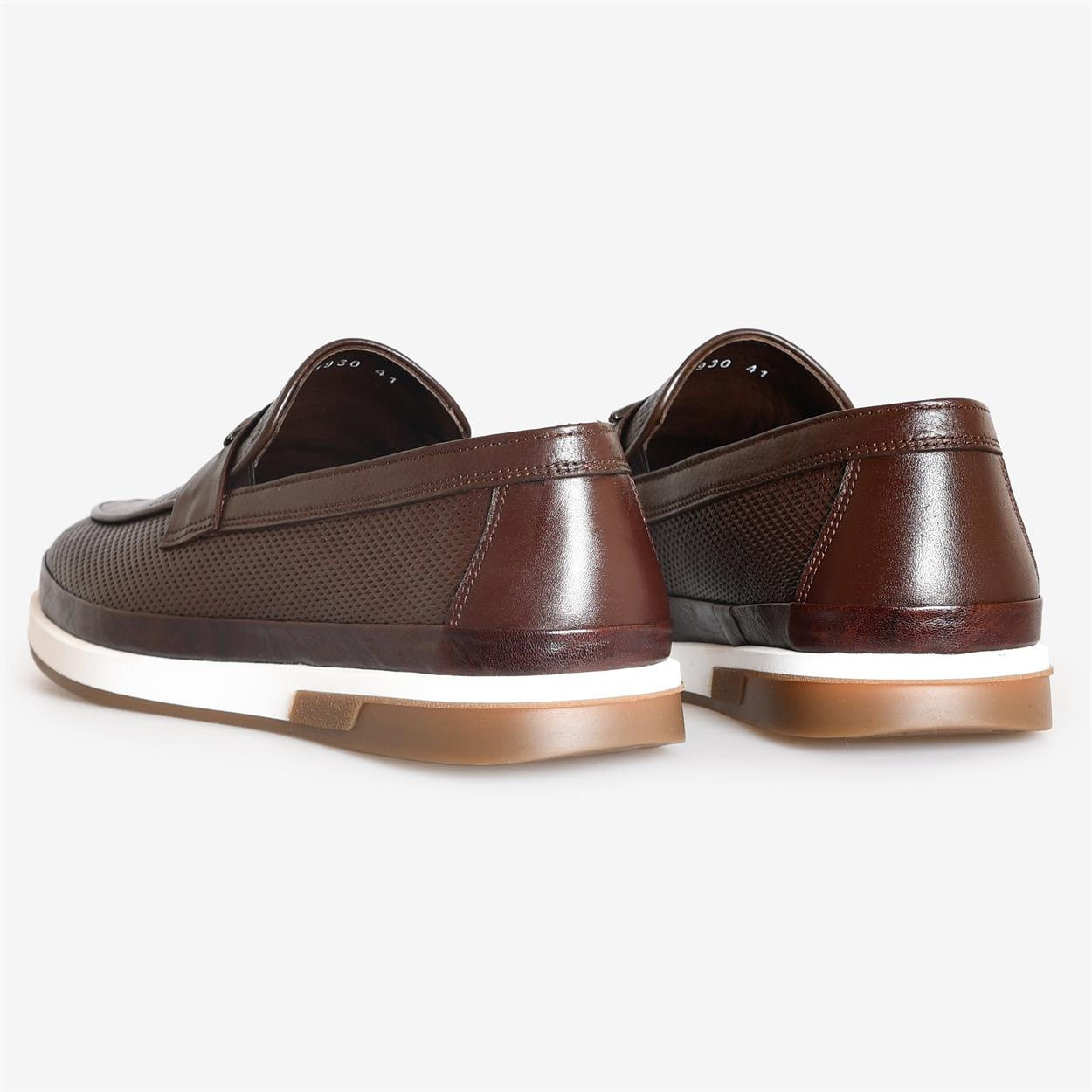 Kahve Deri Erkek Loafer Ayakkabı