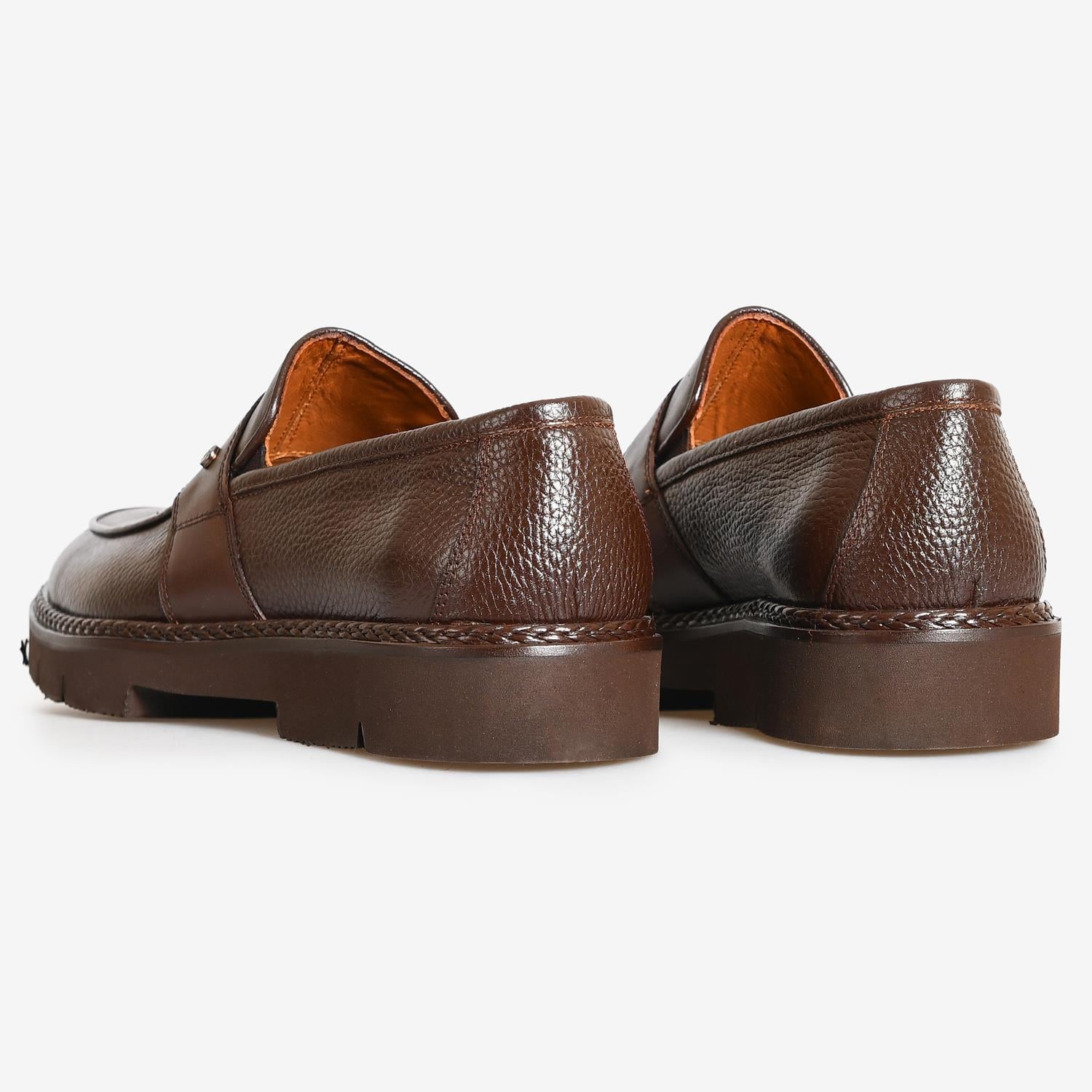 Kahve Deri Erkek Loafer Ayakkabı