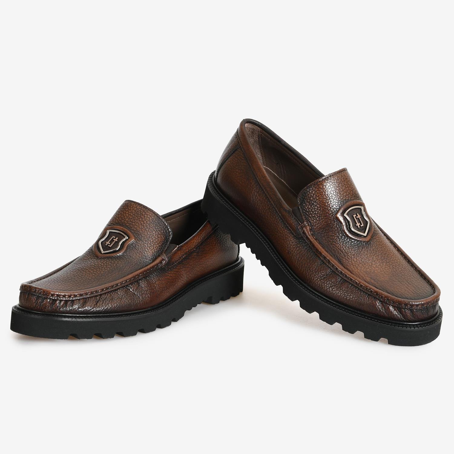 Kahve Deri Erkek Loafer Ayakkabı