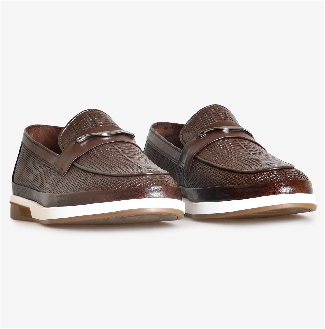 Kahve Deri Erkek Loafer Ayakkabı