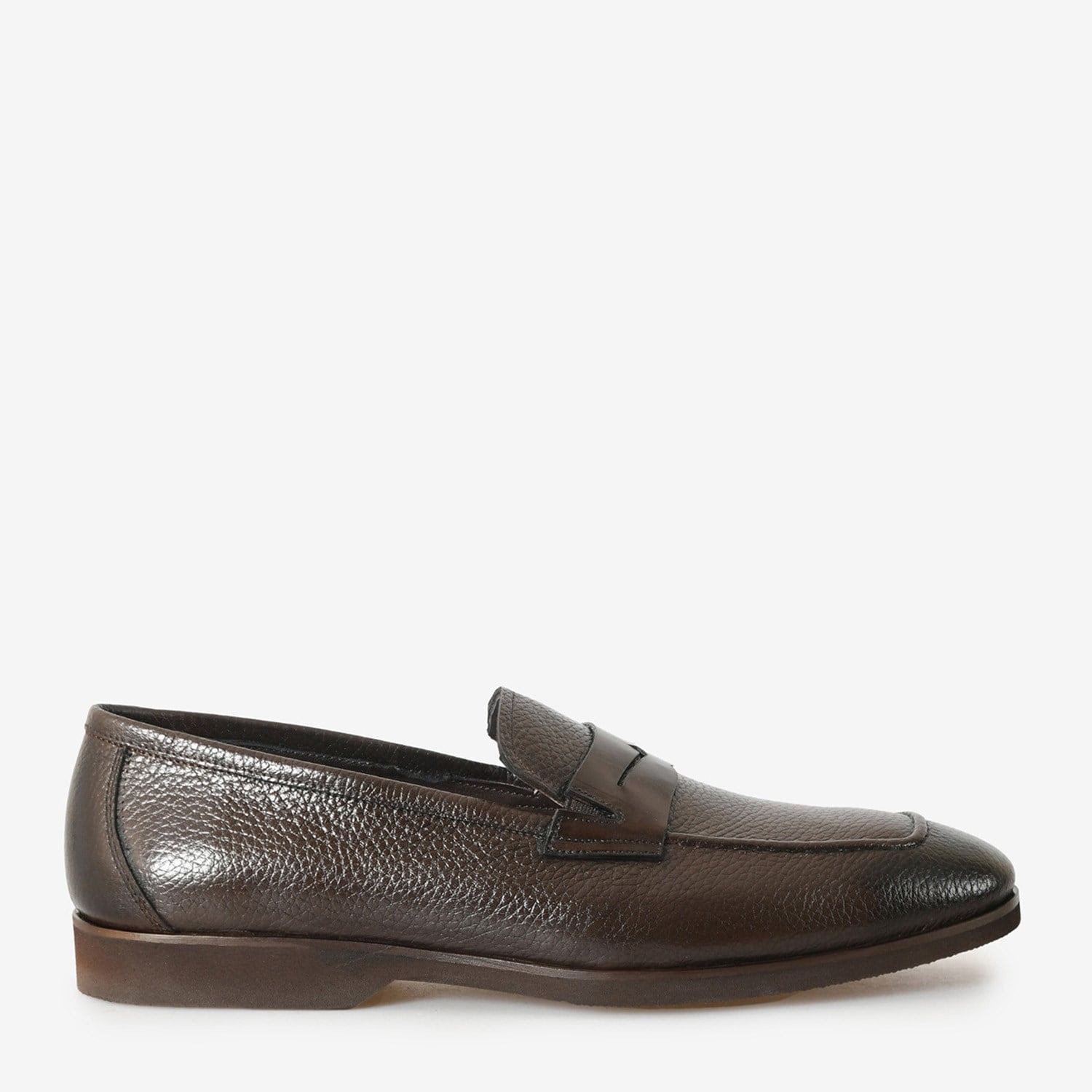 Kahve Deri Erkek Loafer