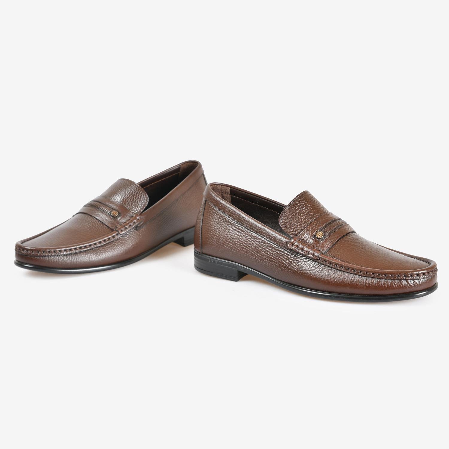 Kahve Deri Erkek Loafer