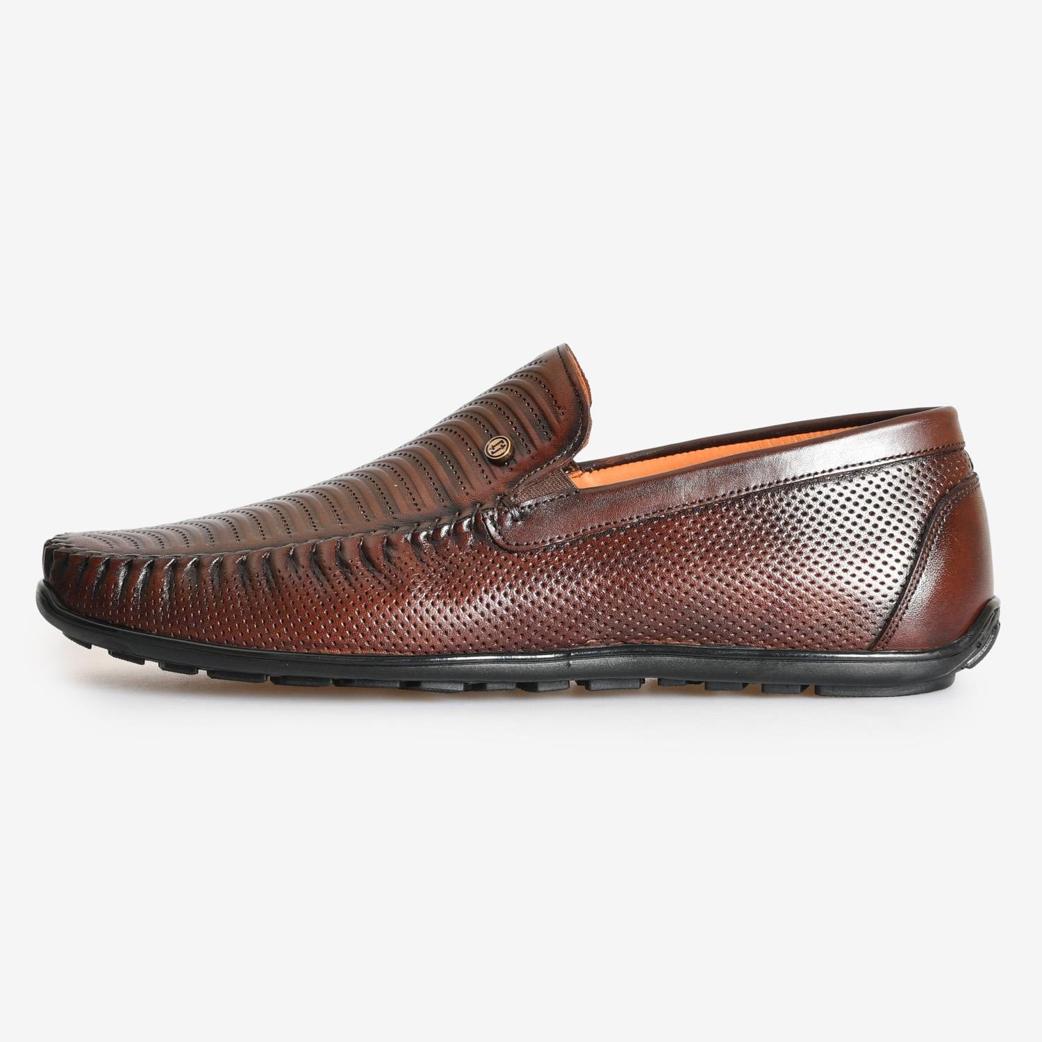 Kahve Deri Erkek Loafer