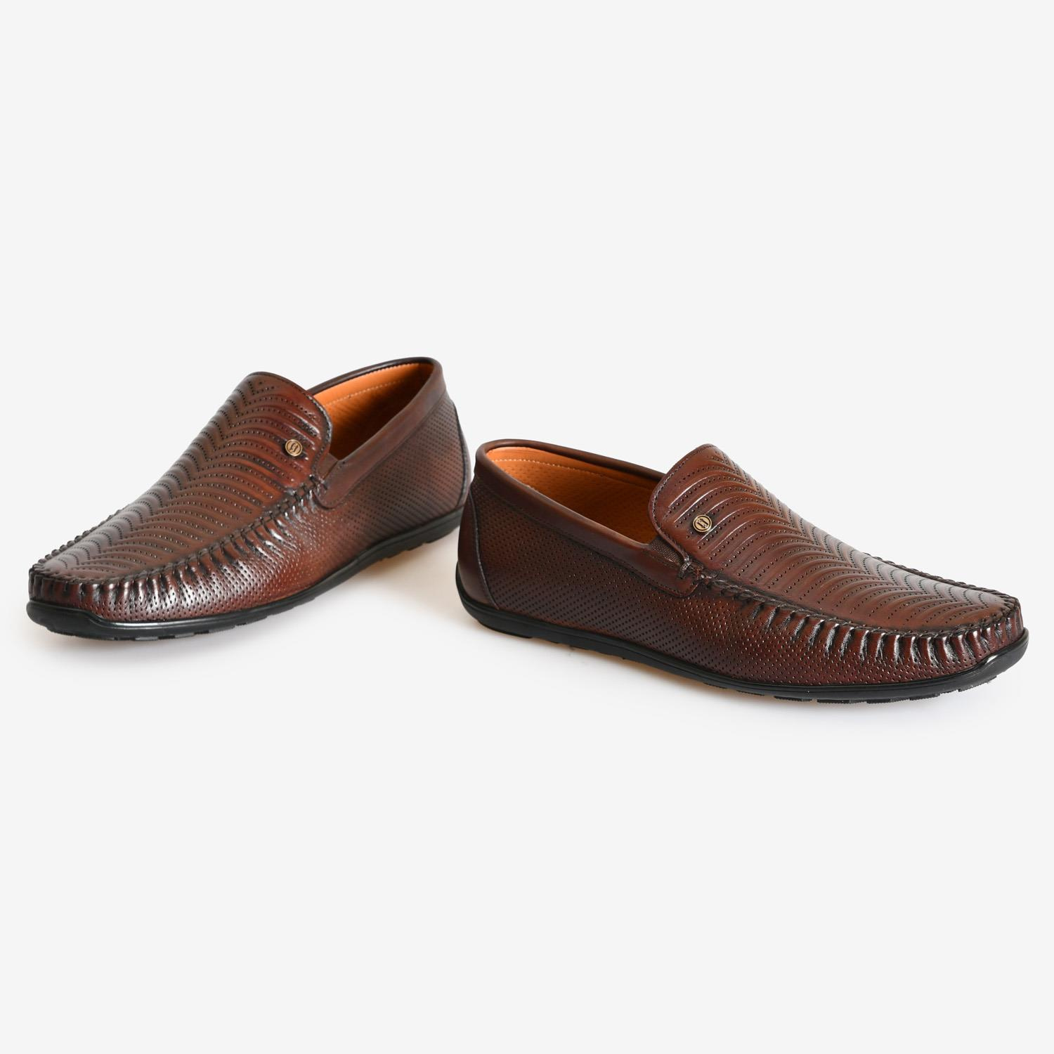 Kahve Deri Erkek Loafer