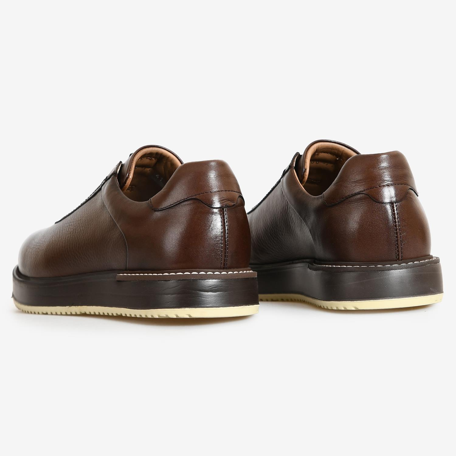 Kahve Deri Erkek Sneakers