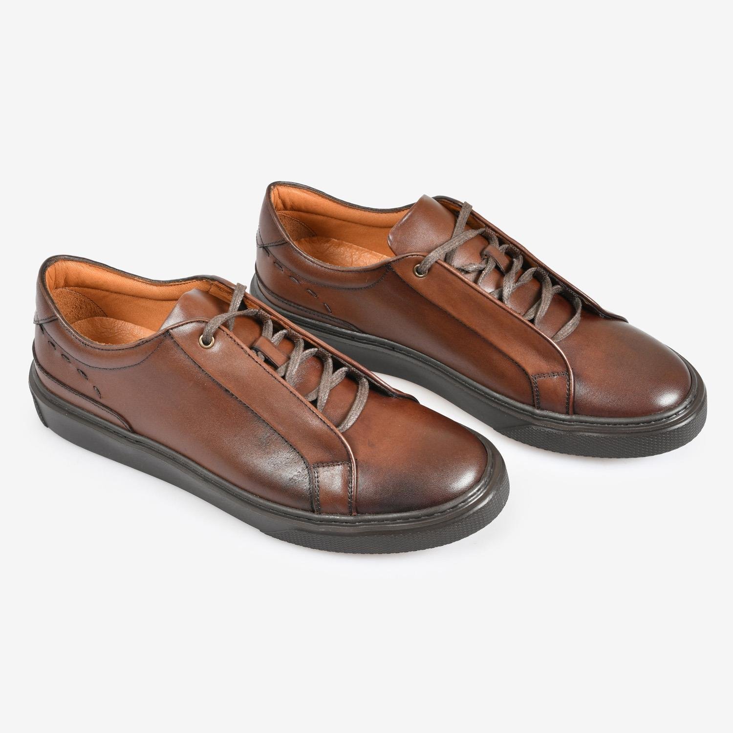 Kahve Deri Erkek Spor Ayakkabı