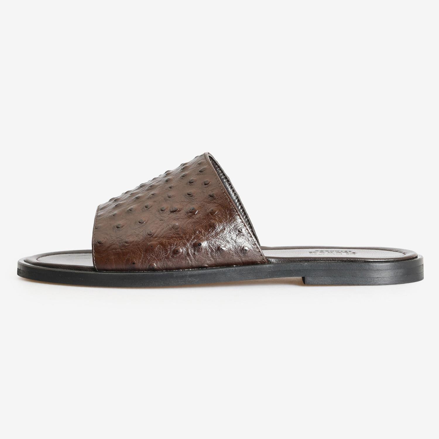 Kahve Deri Erkek Terlik