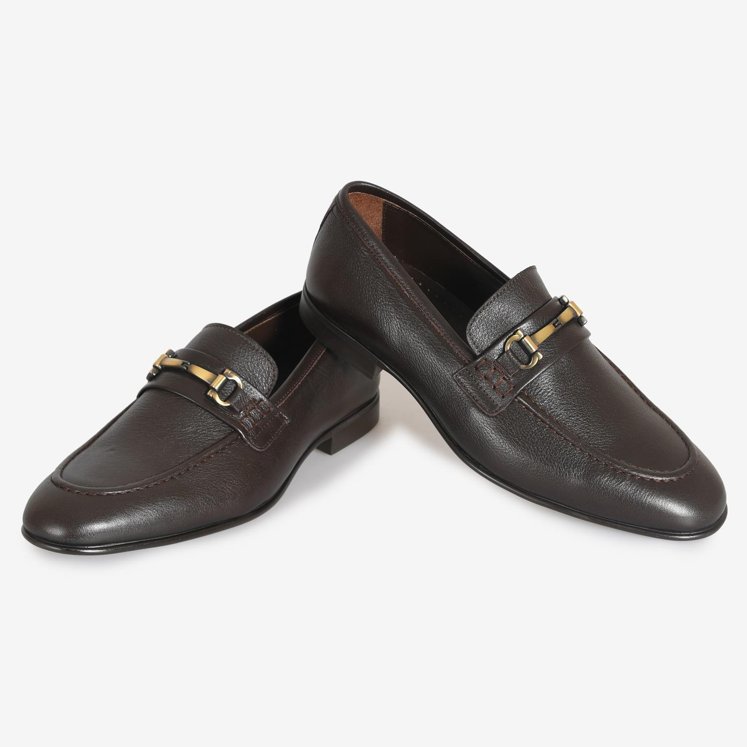 Kahve Deri Klasik Erkek Loafer