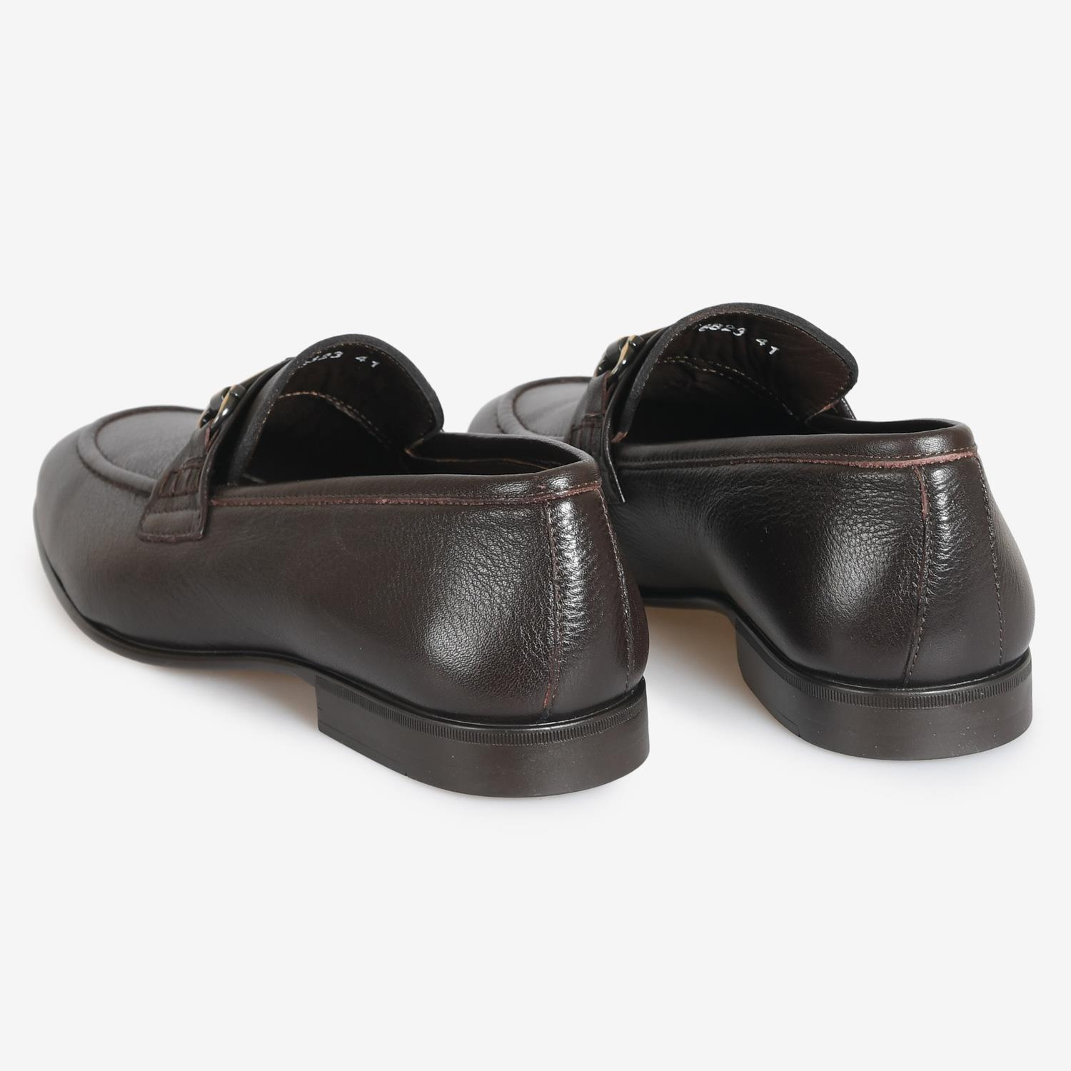 Kahve Deri Klasik Erkek Loafer