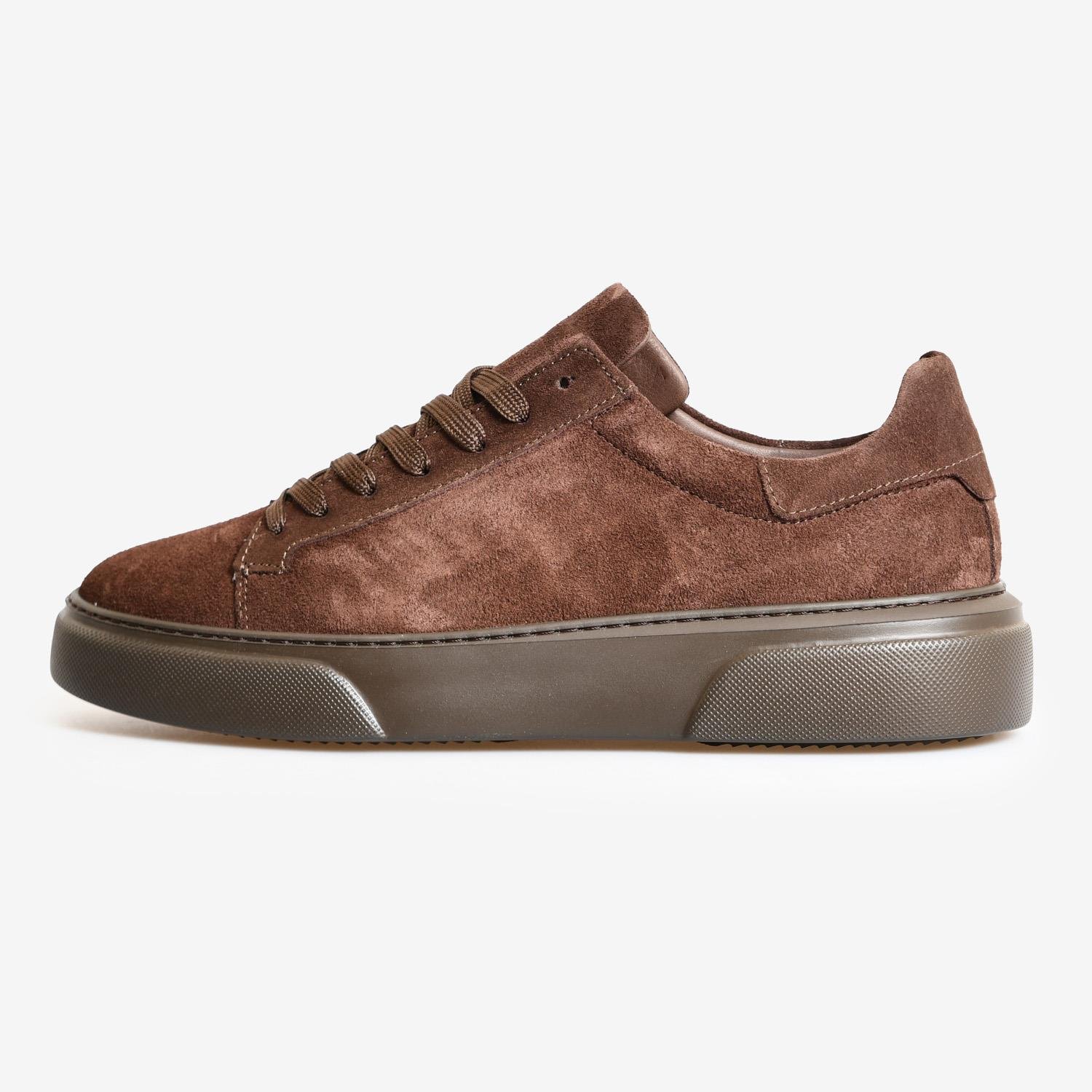 Kahve Süet Bağcıklı Erkek Spor Sneaker