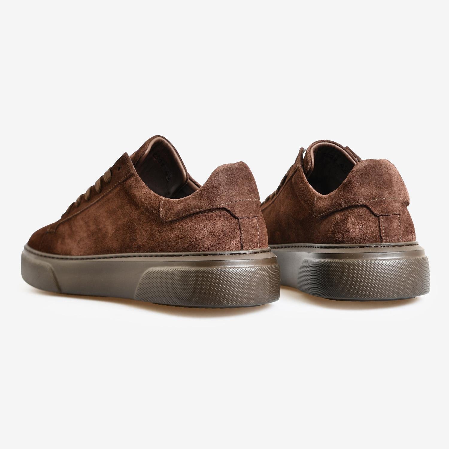 Kahve Süet Bağcıklı Erkek Spor Sneaker