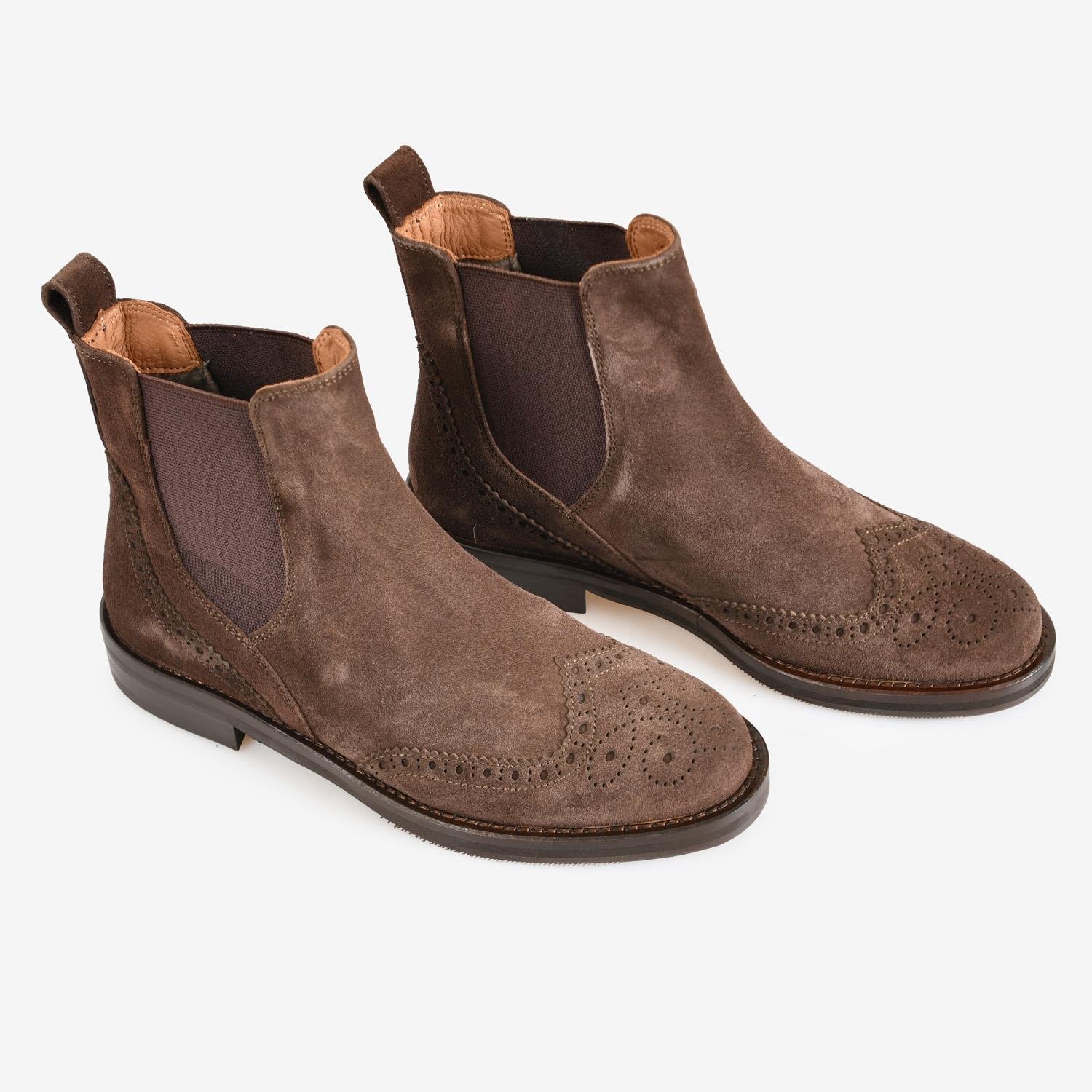 Kahve Süet Bağcıksız Düz Kadın Abiye Bot