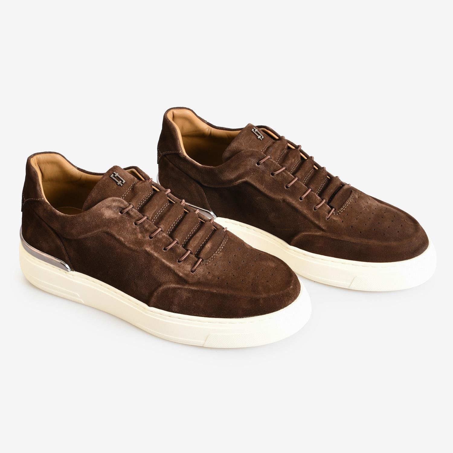 Kahve Süet Erkek Bağcıklı Sneaker