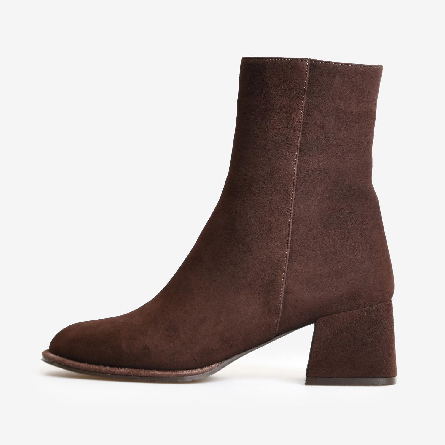 Kahve Süet Kadın Abiye Bot