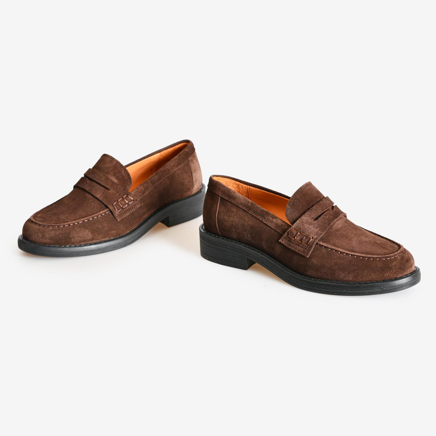 Kahve Süet Kadın Loafer