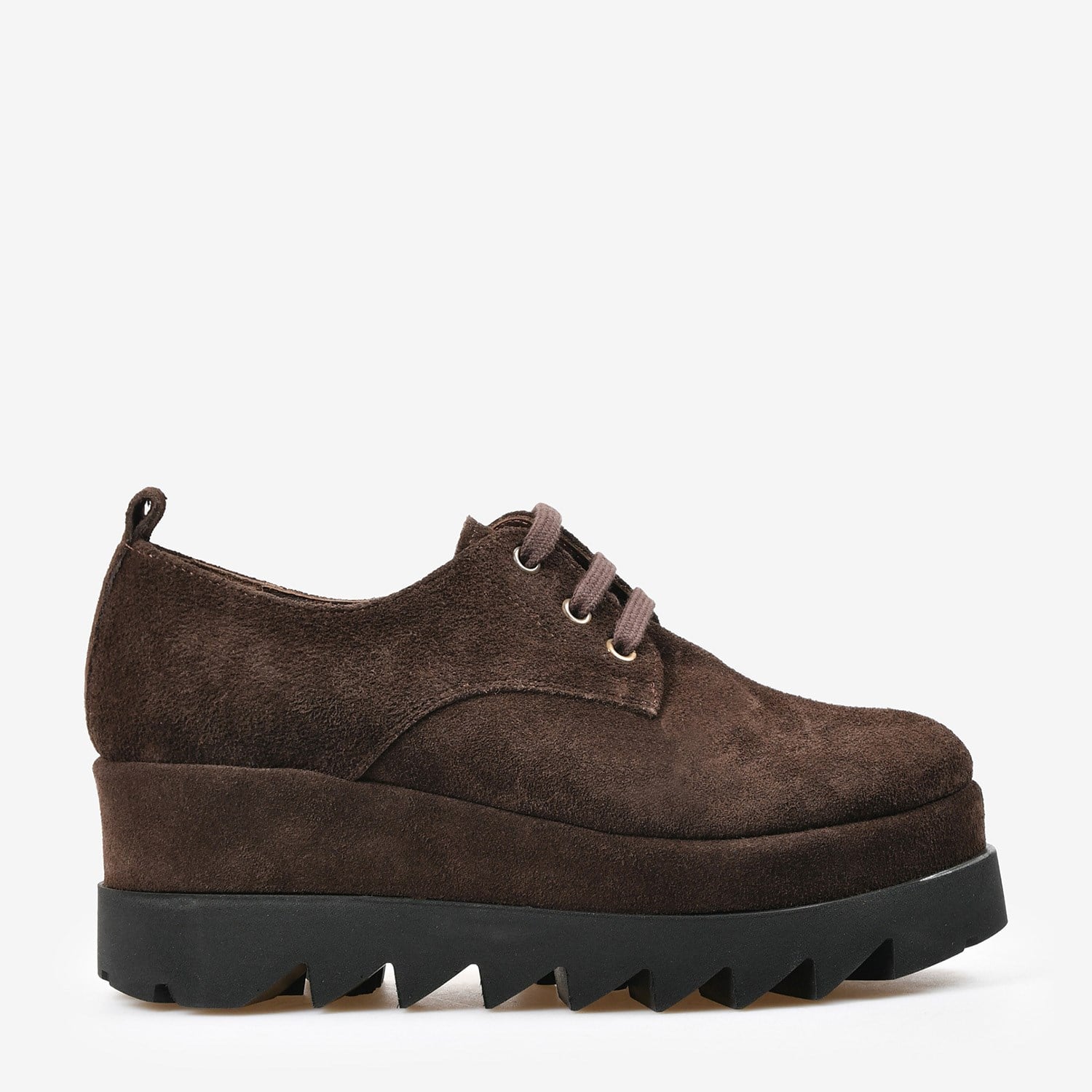 Kahve Süet Platform Taban Kadın Loafer