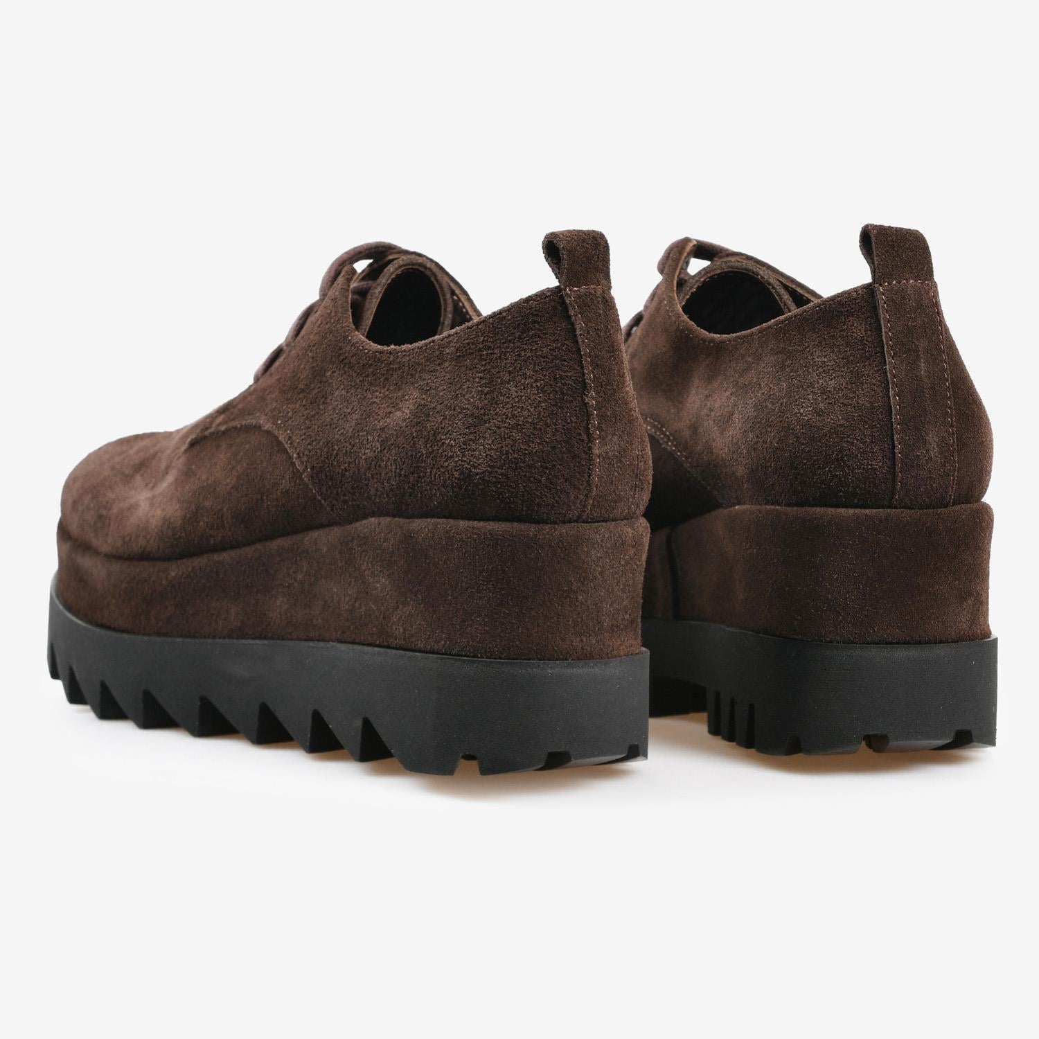 Kahve Süet Platform Taban Kadın Loafer