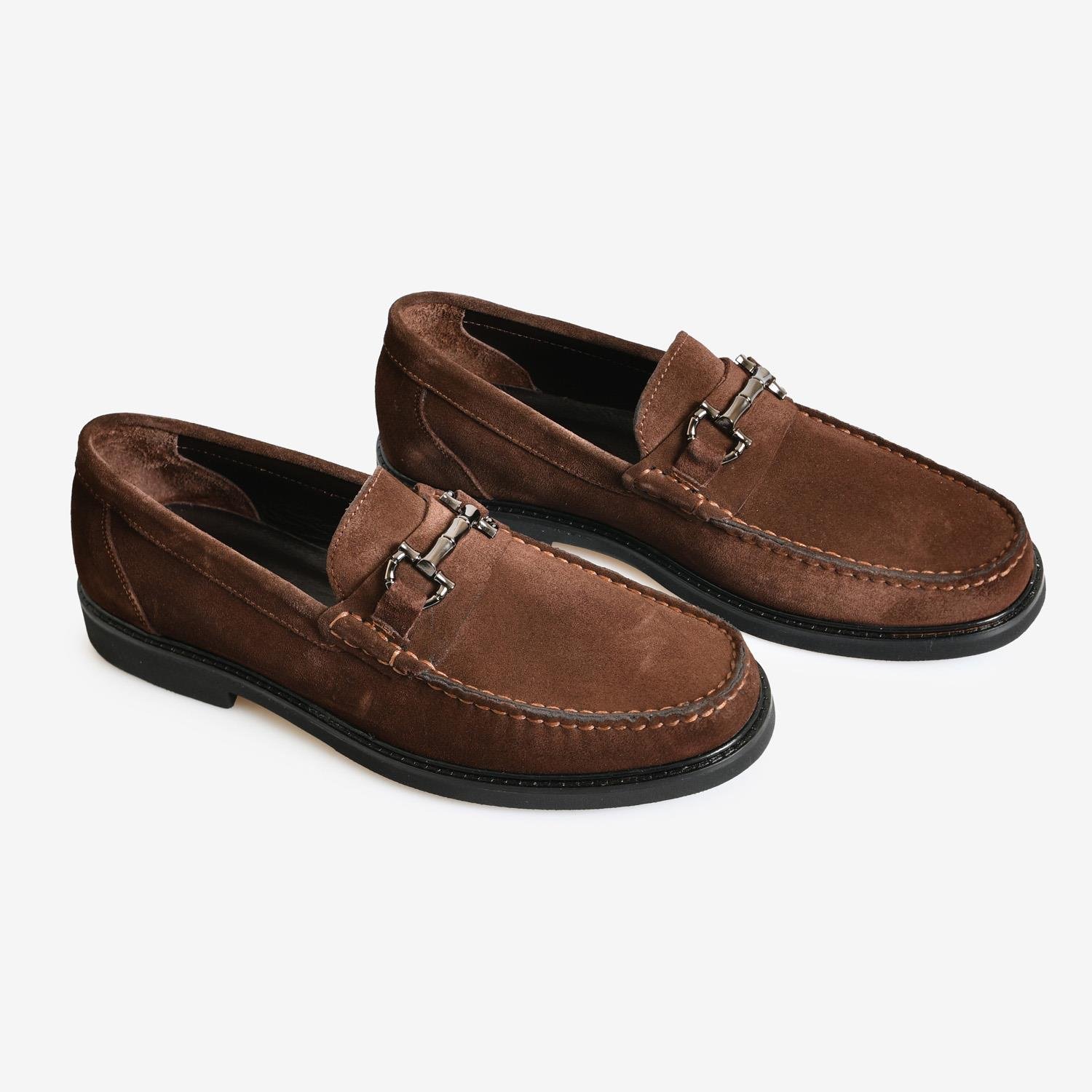 Kahve Süet Tokalı Erkek Loafer