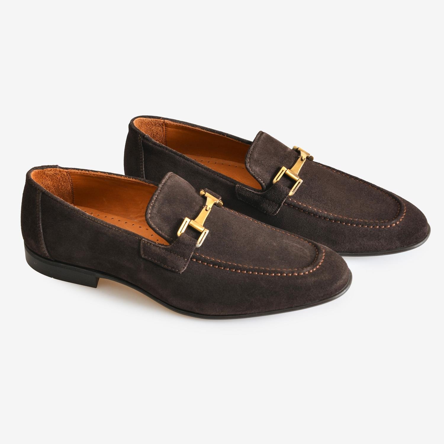 Kahve Süet Tokalı Erkek Loafer