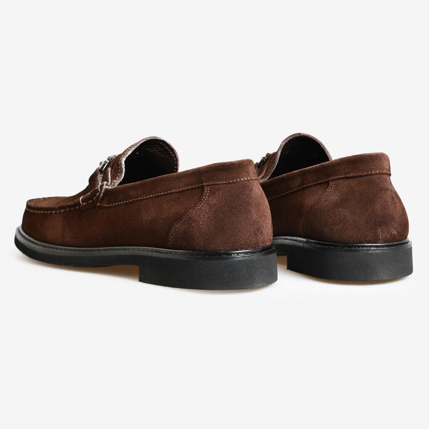 Kahve Süet Tokalı Erkek Loafer