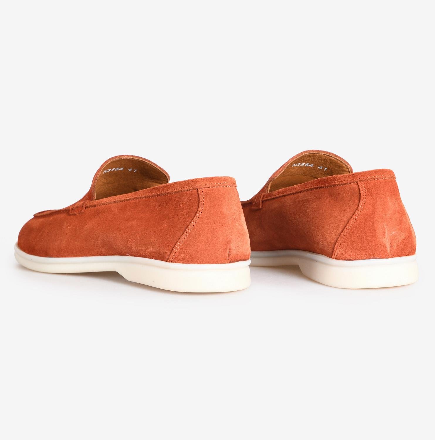 Kiremit Süet Erkek Loafer