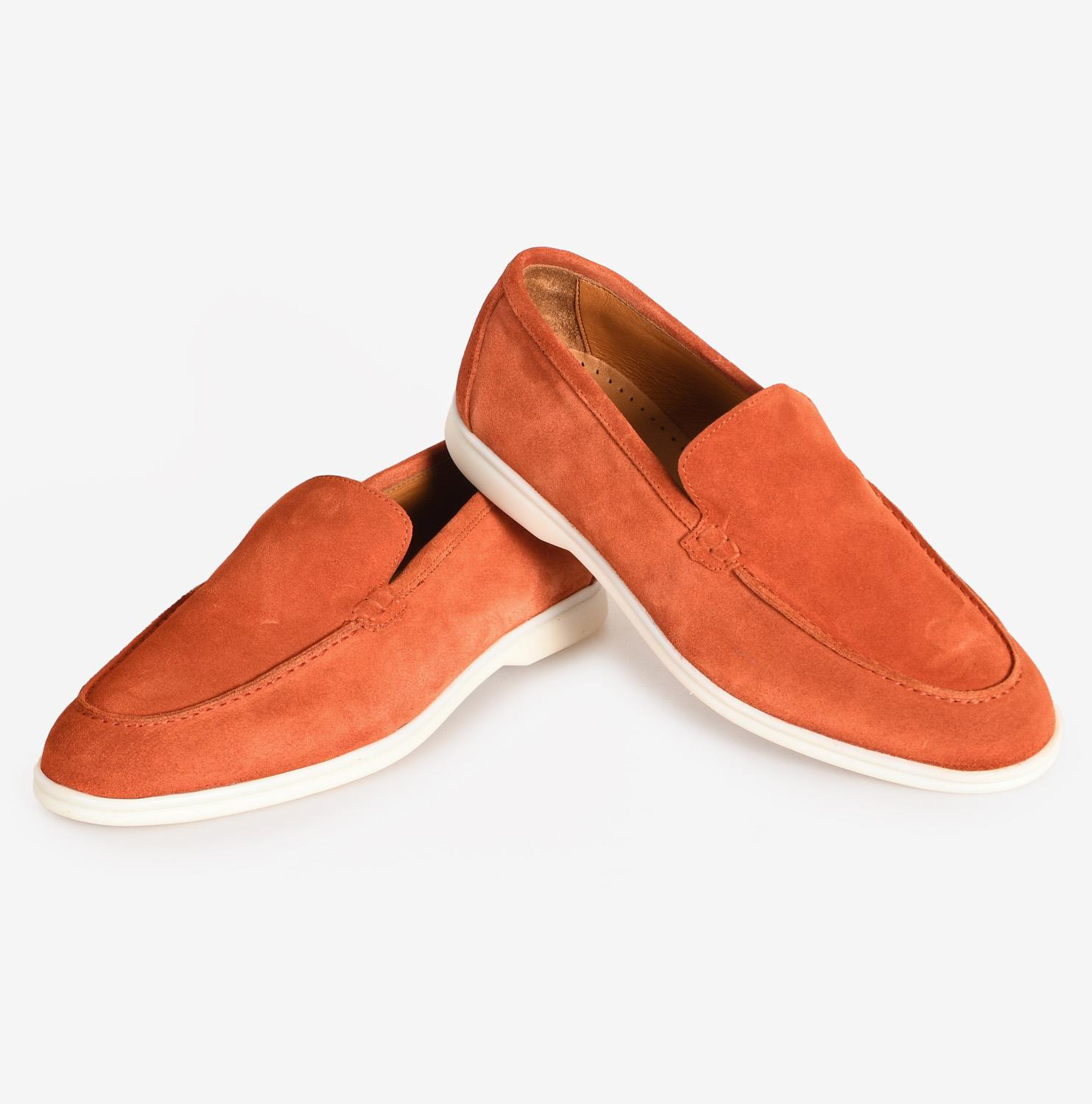 Kiremit Süet Erkek Loafer