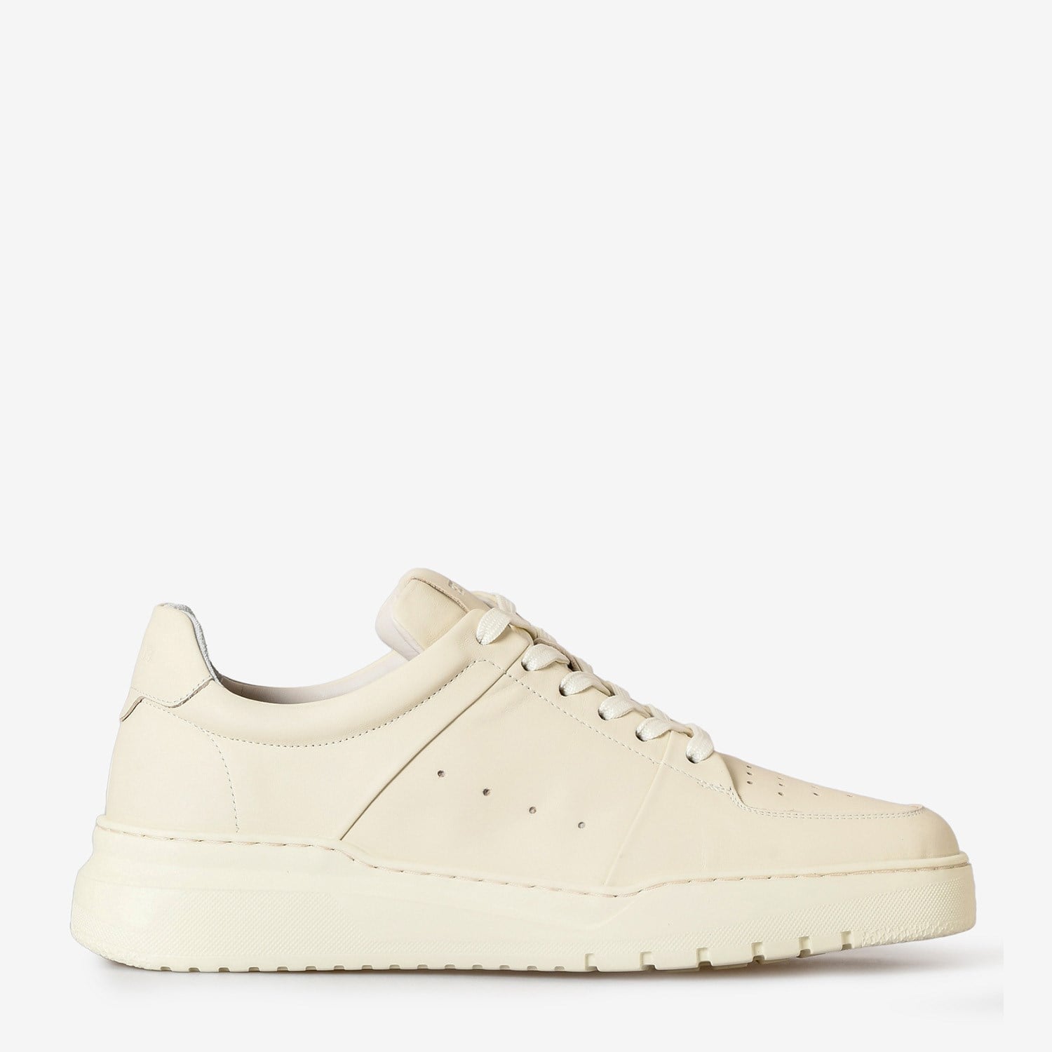 Krem Deri Erkek Sneakers