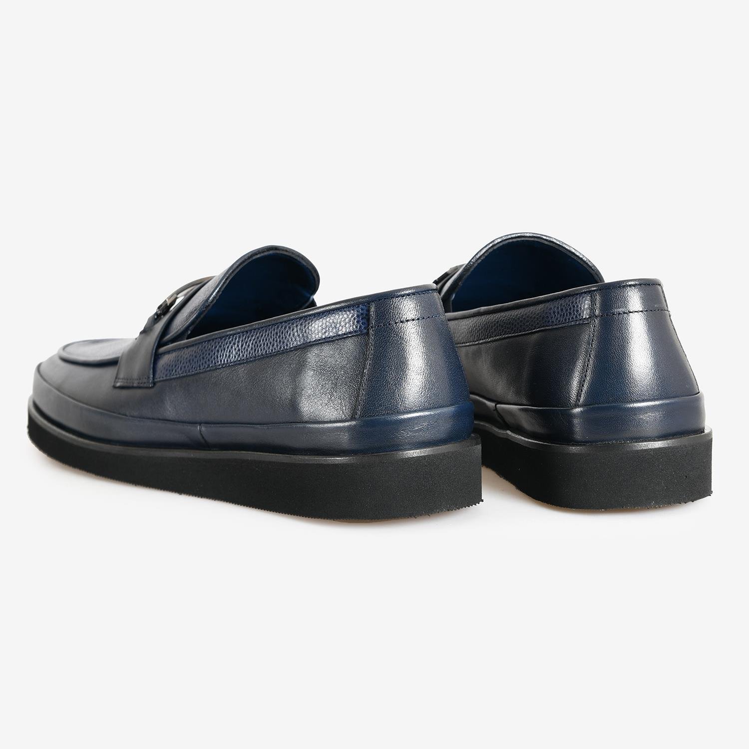LACİVERT DERİ ERKEK LOAFER