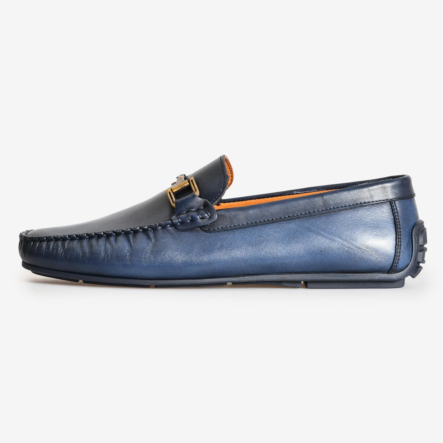 Lacivert Deri Erkek Loafer