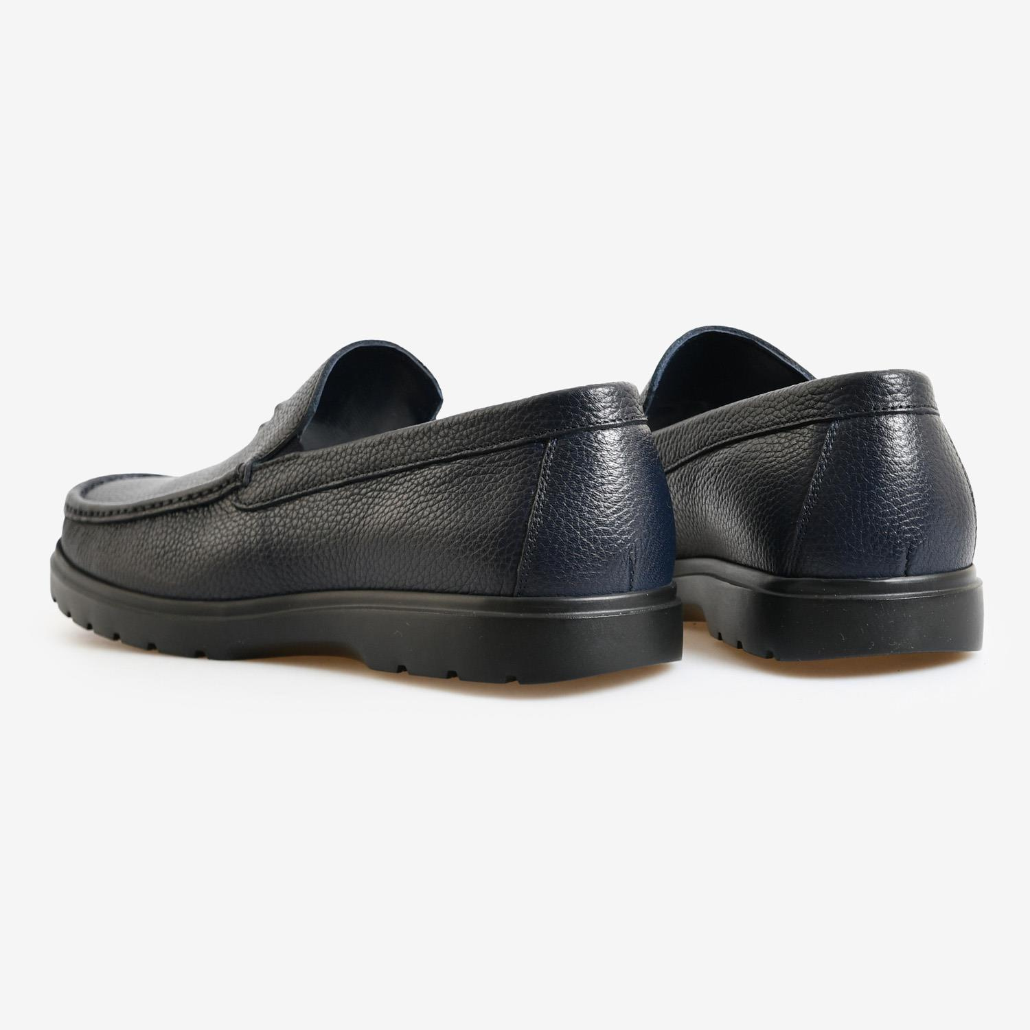 Lacivert Deri Erkek Loafer