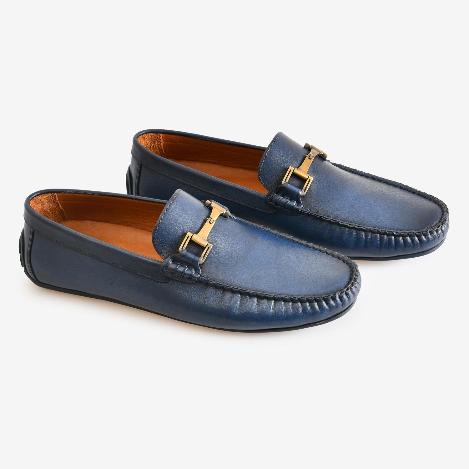 Lacivert Deri Erkek Loafer