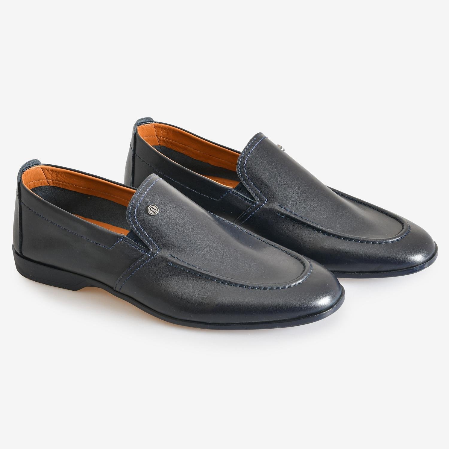 Lacivert Deri Erkek Loafer