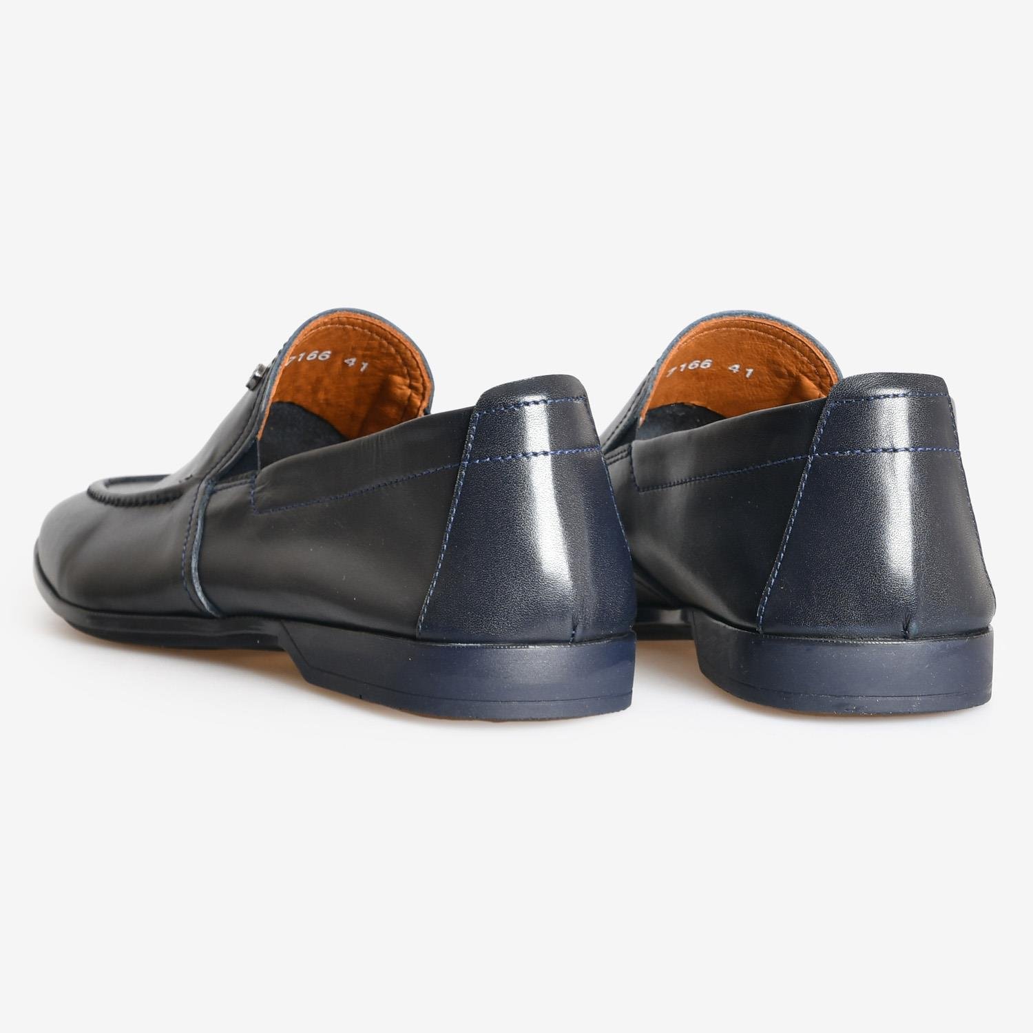 Lacivert Deri Erkek Loafer