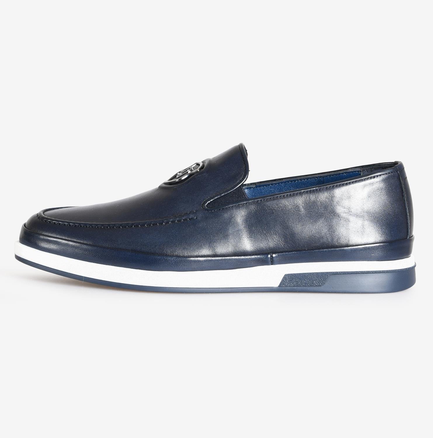 Lacivert Deri Erkek Loafer