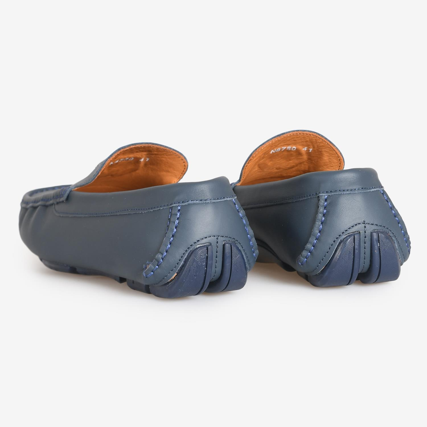 Lacivert Deri Erkek Loafer