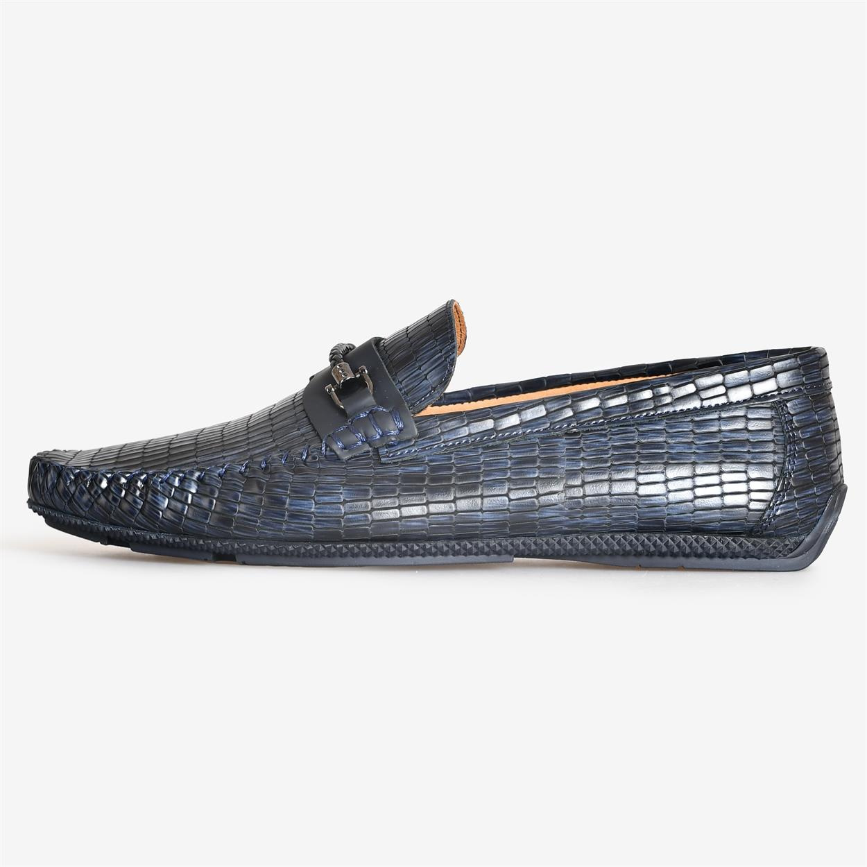 Lacivert Deri Erkek Loafer