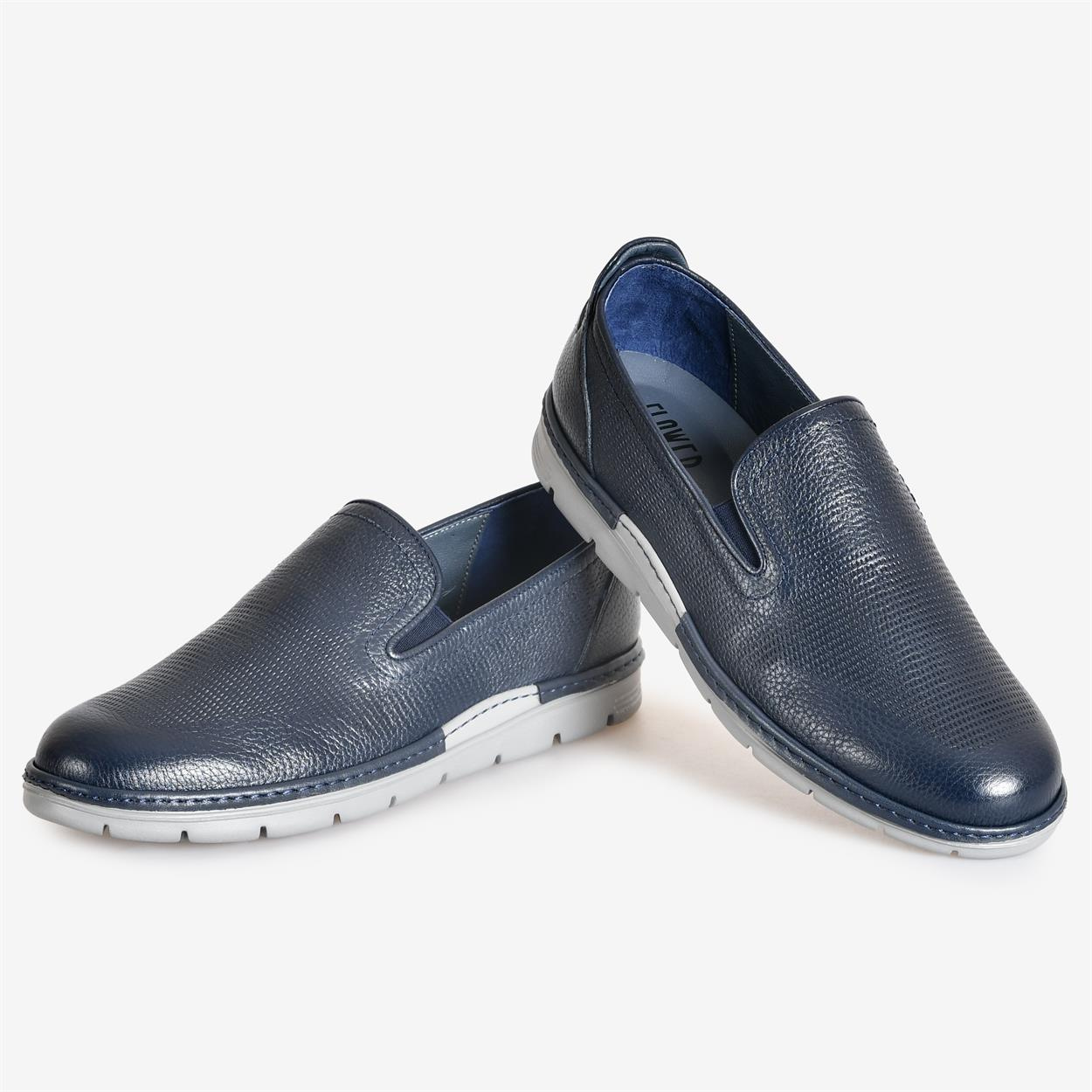 Lacivert Deri Erkek Loafer