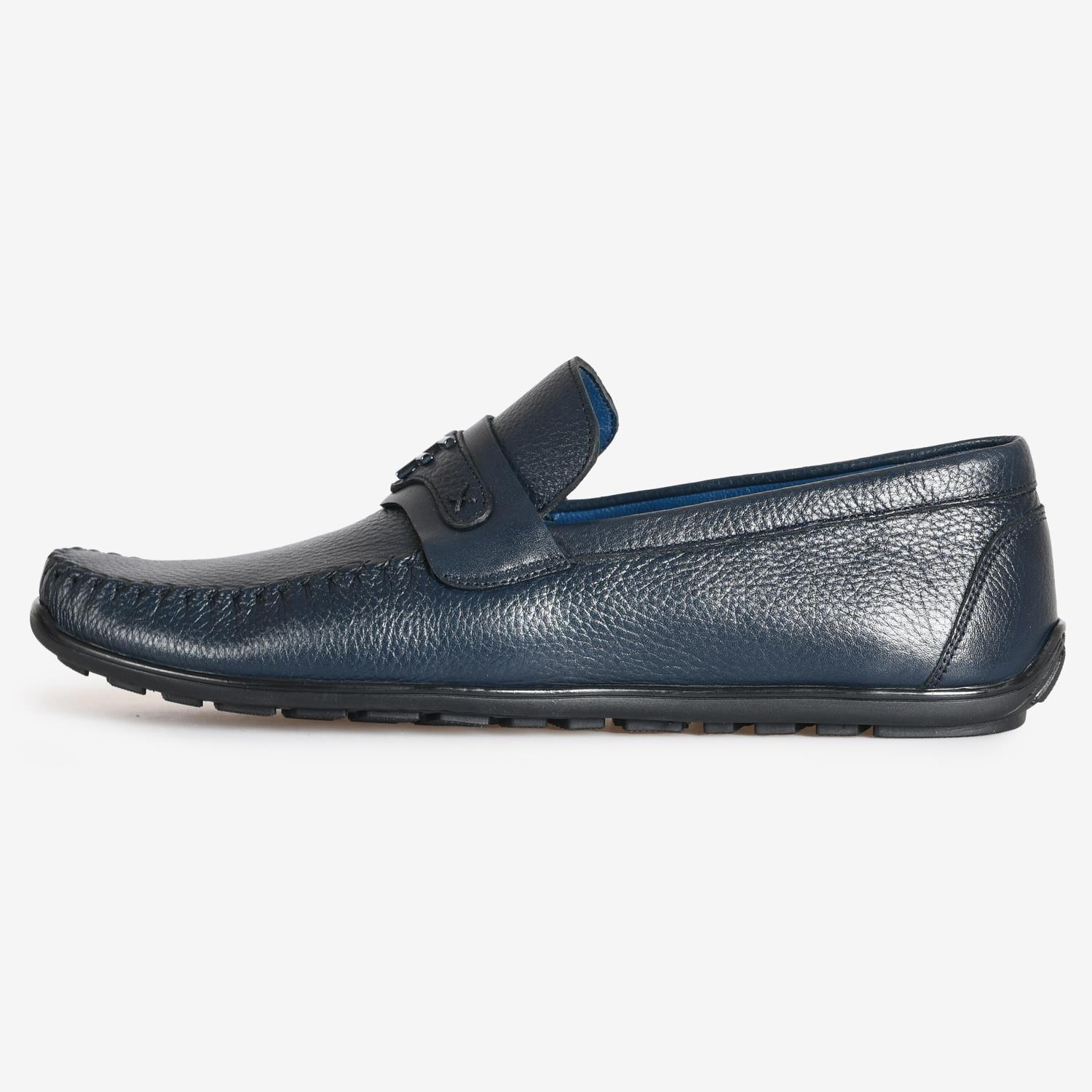 Lacivert Deri Erkek Loafer