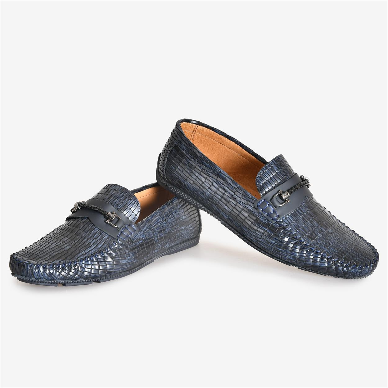 Lacivert Deri Erkek Loafer