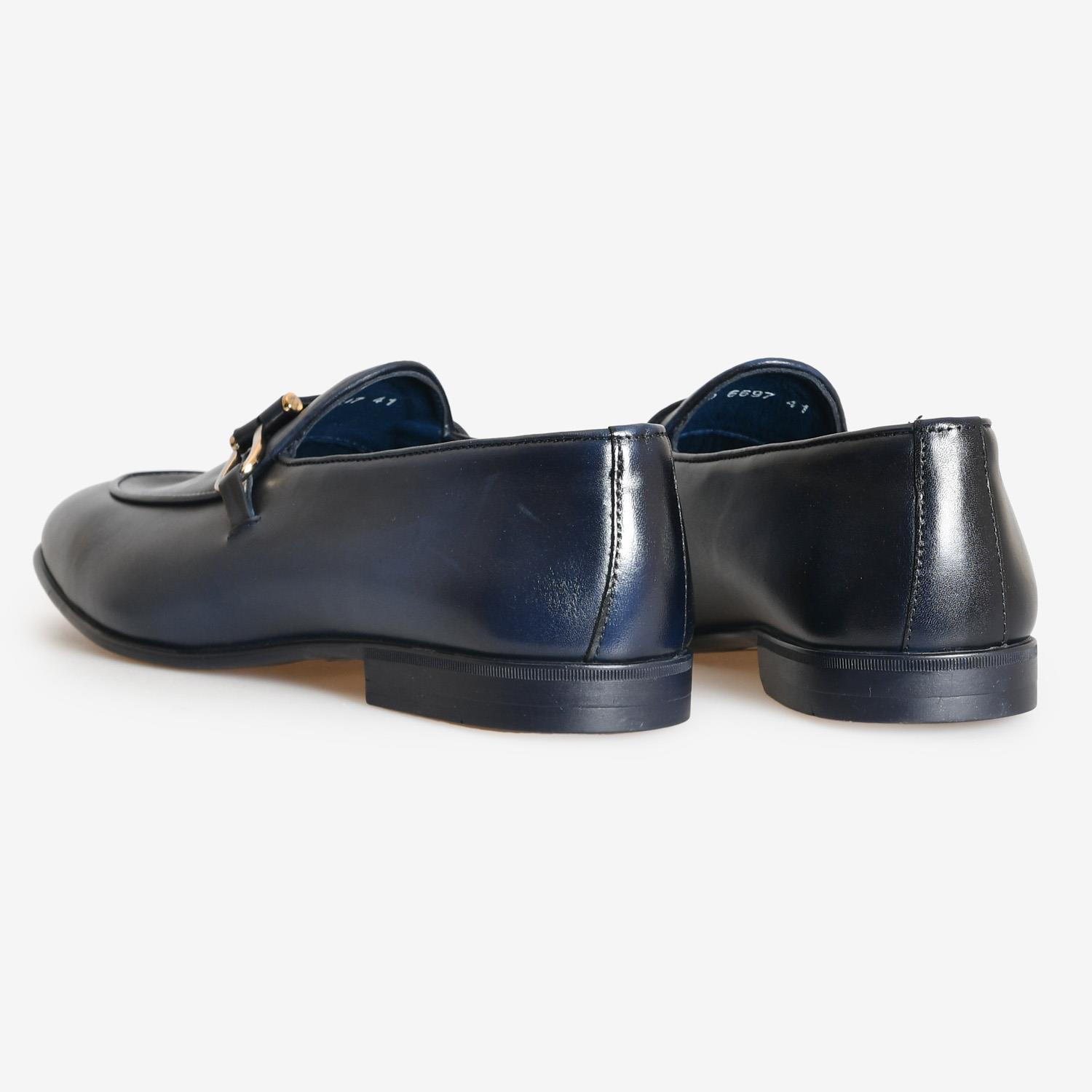 Lacivert Deri Erkek Loafer