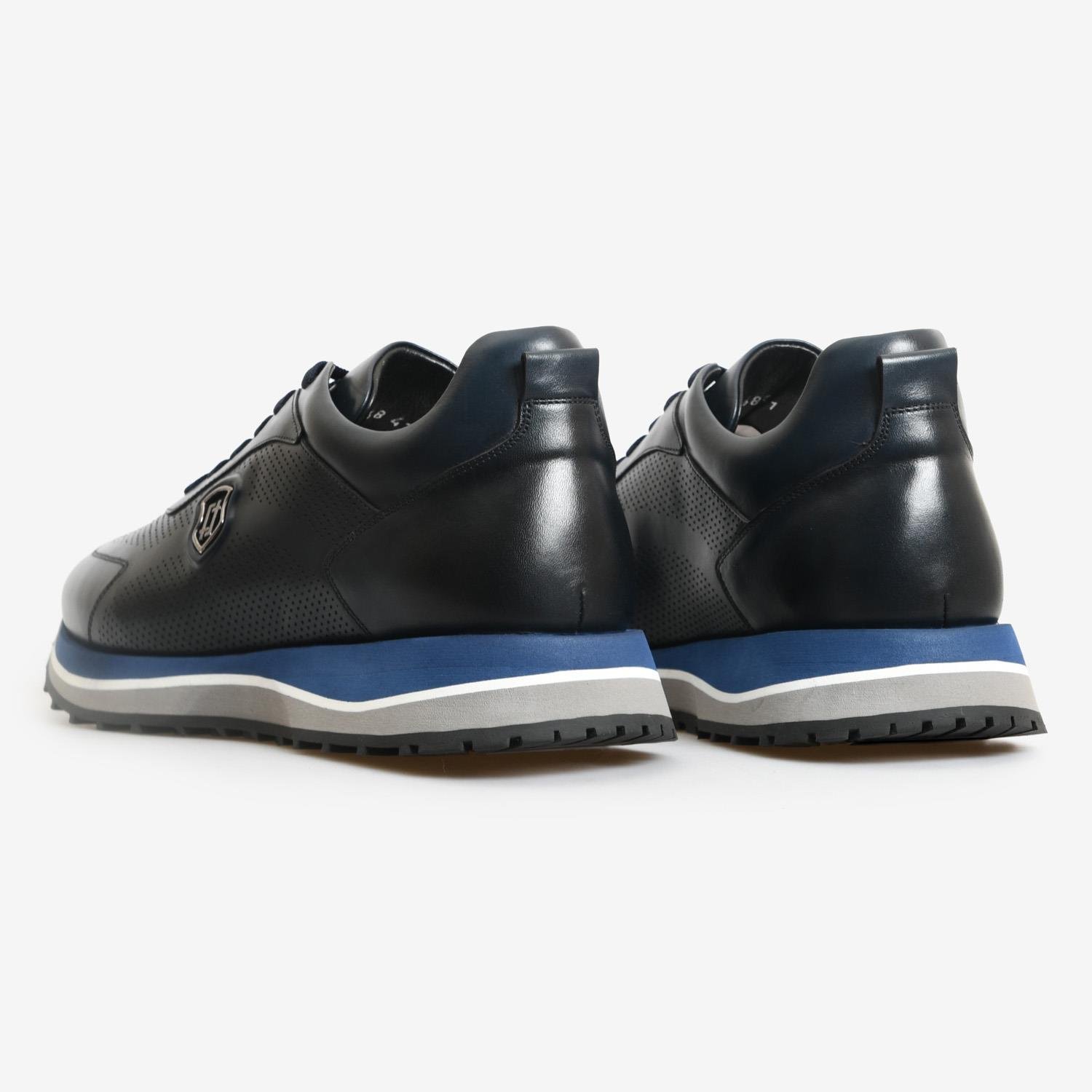 Lacivert Deri Erkek Spor Ayakkabı