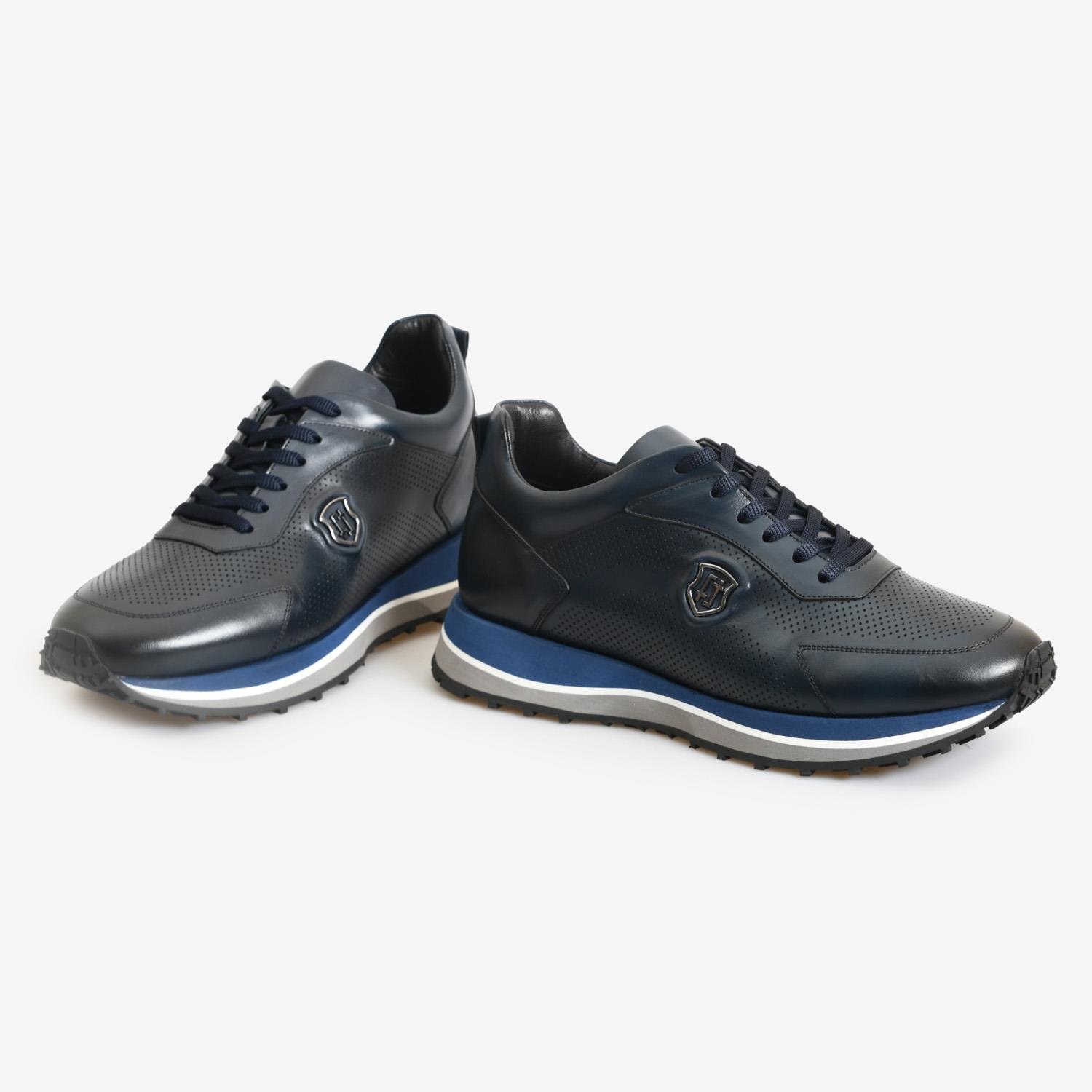 Lacivert Deri Erkek Spor Ayakkabı