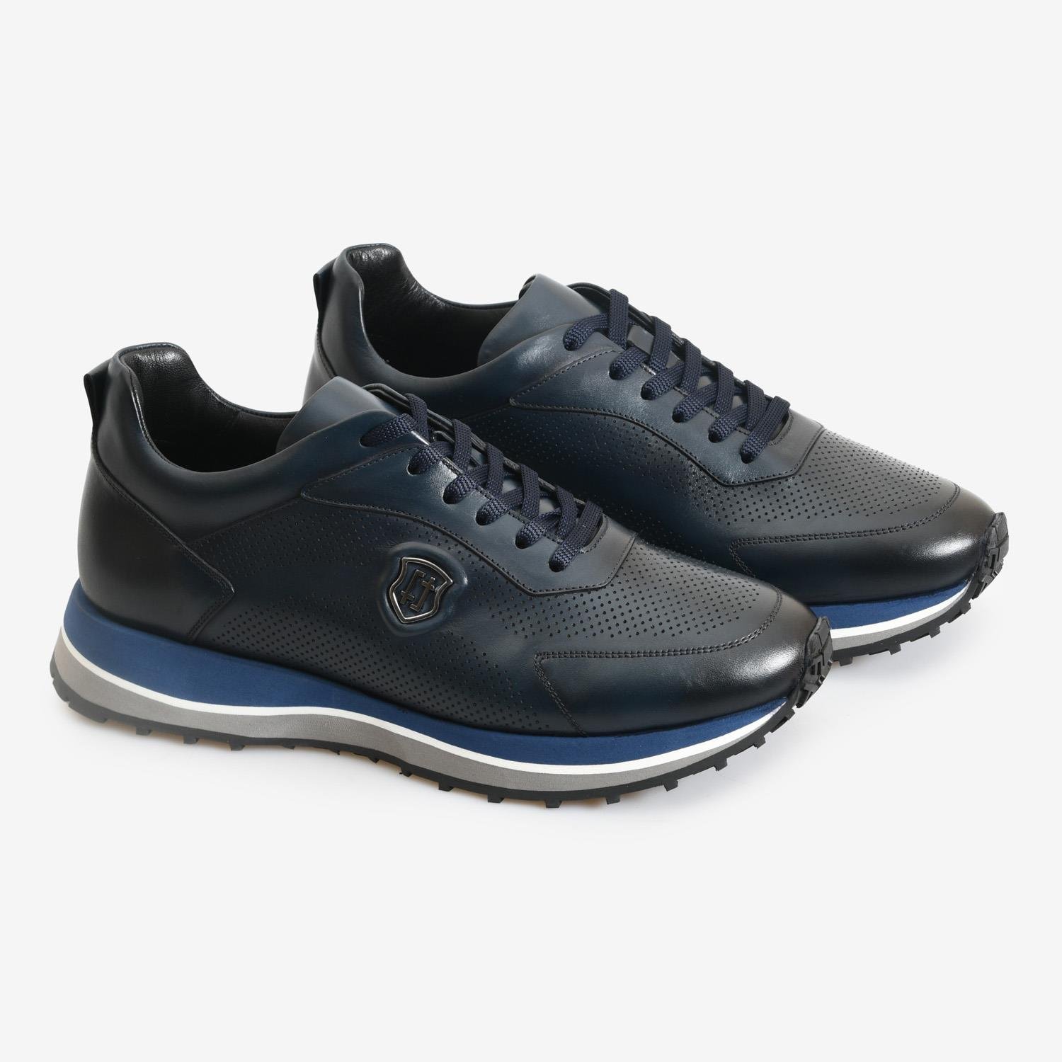 Lacivert Deri Erkek Spor Ayakkabı