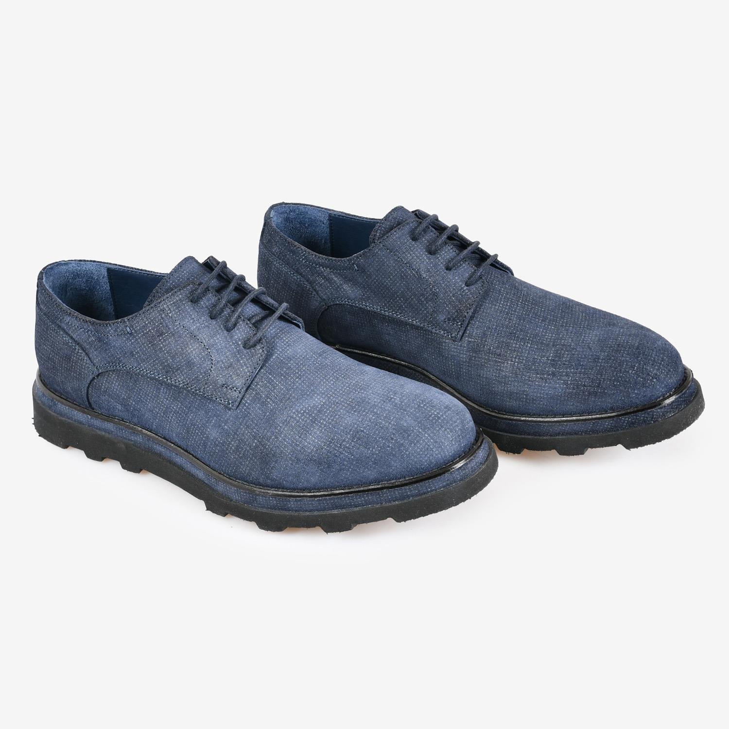Lacivert Koton Erkek Bağcıklı Klasik Ayakkabı