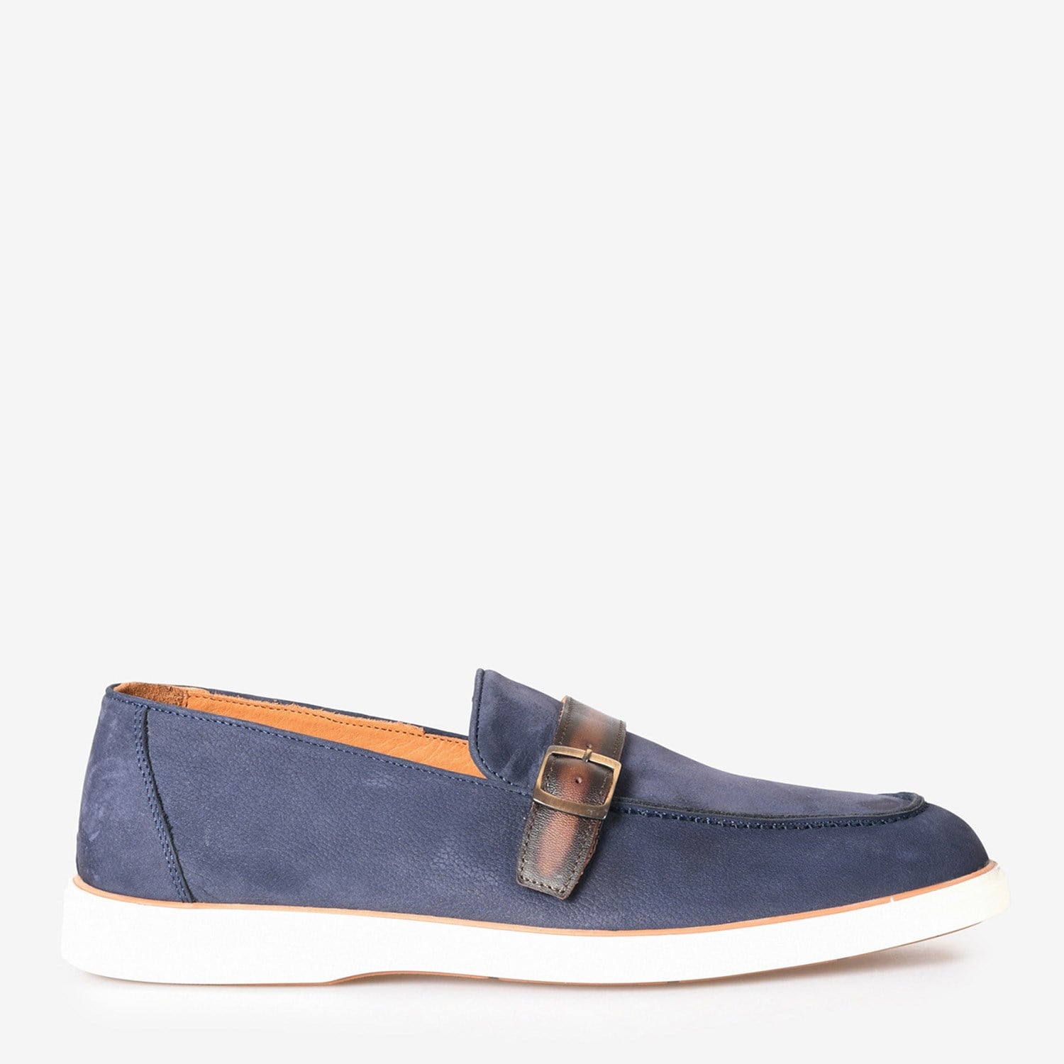 Lacivert Nubuk Deri Erkek Loafer