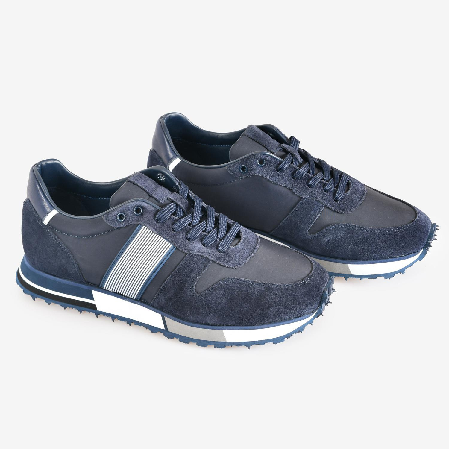 Lacivert Süet Bağcıklı Erkek Spor Ayakkabı